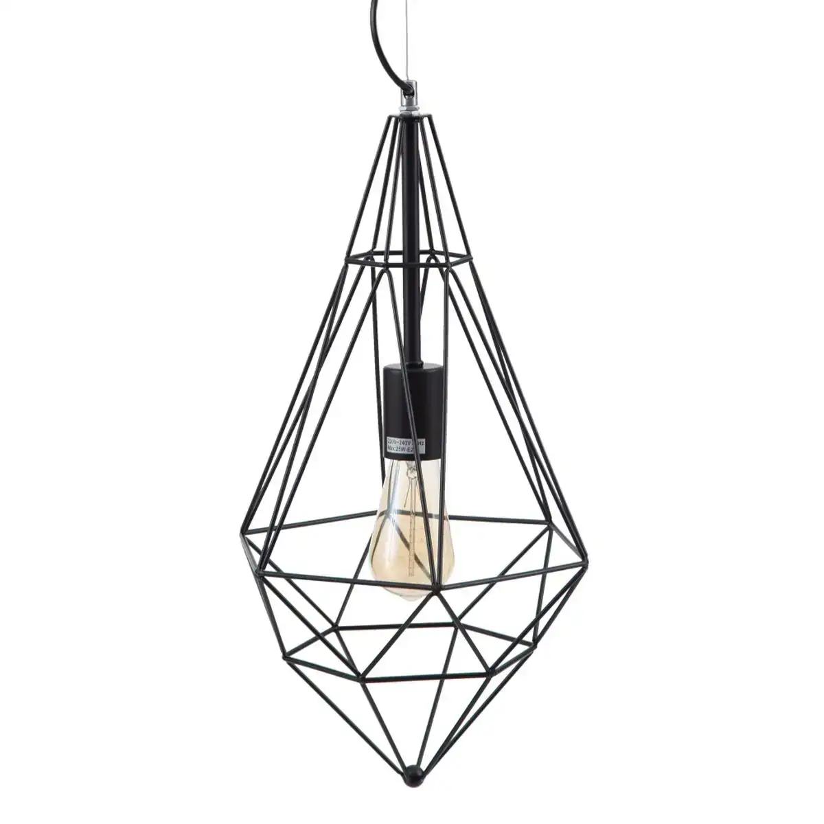 Suspension noir metal 26 x 26 x 46 cm_2457. DIAYTAR COTE D'IVOIRE - Là où Choisir est un Acte d'Amour pour la Culture Côte d'Ivoireaise. Explorez notre gamme et choisissez des produits qui célèbrent la richesse de notre patrimoine.