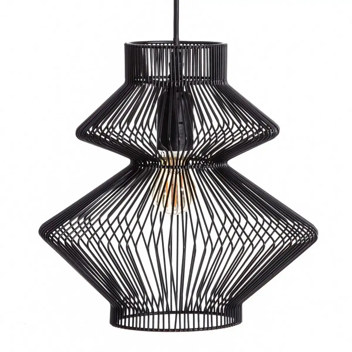 Suspension noir metal 28 x 28 x 28 cm_8370. DIAYTAR COTE D'IVOIRE - Votre Passage vers le Raffinement. Plongez dans notre univers de produits exquis et choisissez des articles qui ajoutent une touche de sophistication à votre vie.