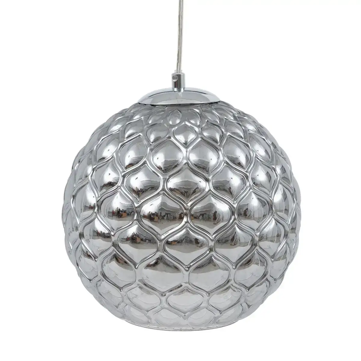 Suspension verre argent fer o 20 cm 23 x 23 x 21 5 cm_2368. DIAYTAR COTE D'IVOIRE - Votre Destination pour un Shopping Réfléchi. Découvrez notre gamme variée et choisissez des produits qui correspondent à vos valeurs et à votre style de vie.