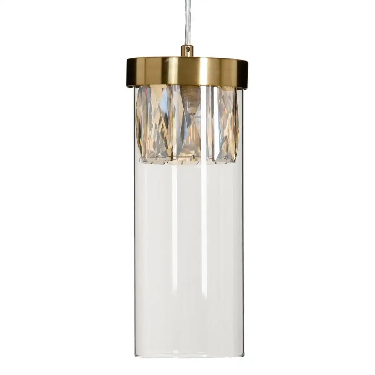 Suspension verre dore metal 11 x 11 x 45 cm_6125. DIAYTAR COTE D'IVOIRE - Là où Choisir est un Acte d'Amour pour le Côte d'Ivoire. Explorez notre gamme et choisissez des produits qui célèbrent la culture et l'artisanat du pays.