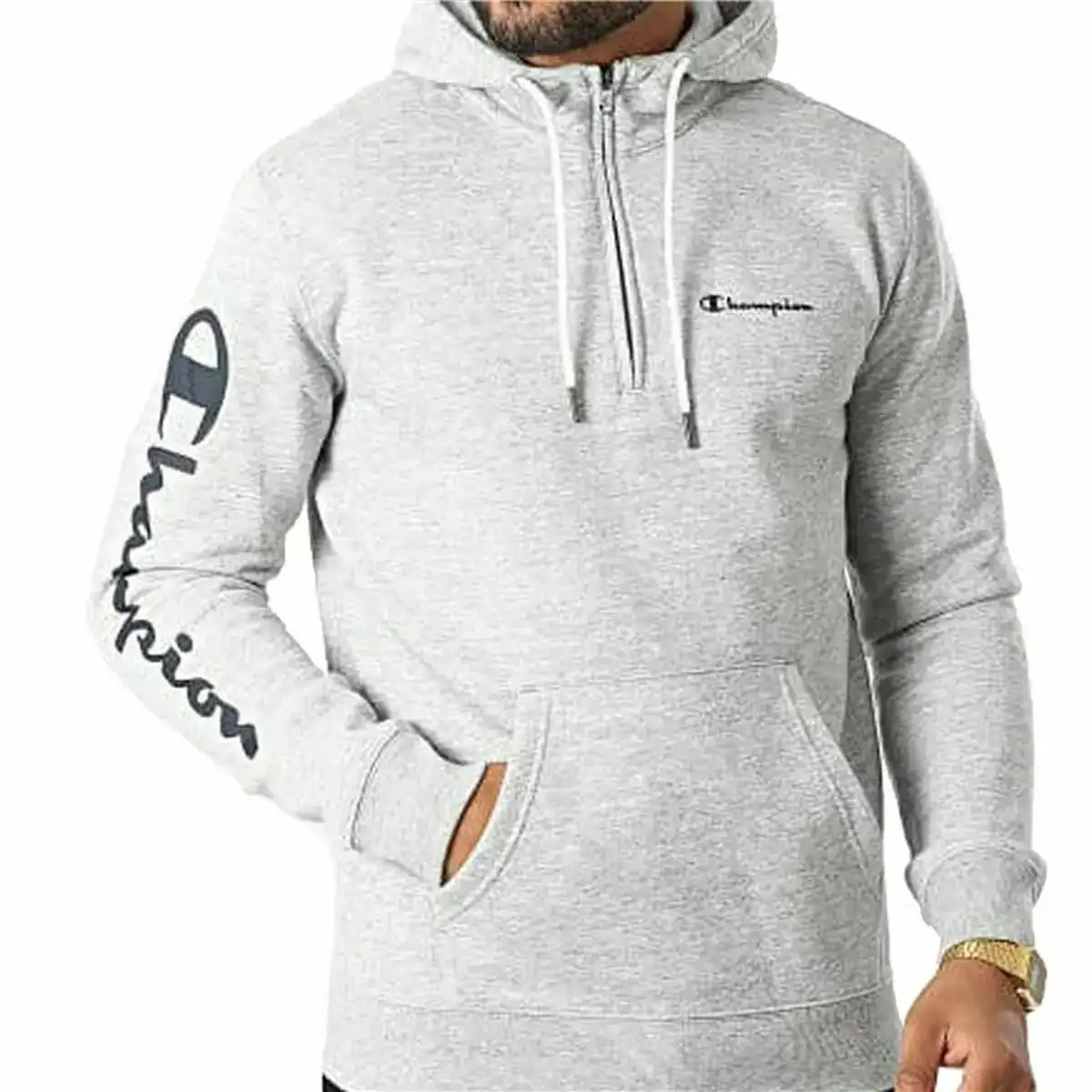 Sweat a capuche homme champion gris_3568. DIAYTAR COTE D'IVOIRE - Votre Passage vers le Raffinement. Plongez dans notre univers de produits exquis et choisissez des articles qui ajoutent une touche de sophistication à votre vie.