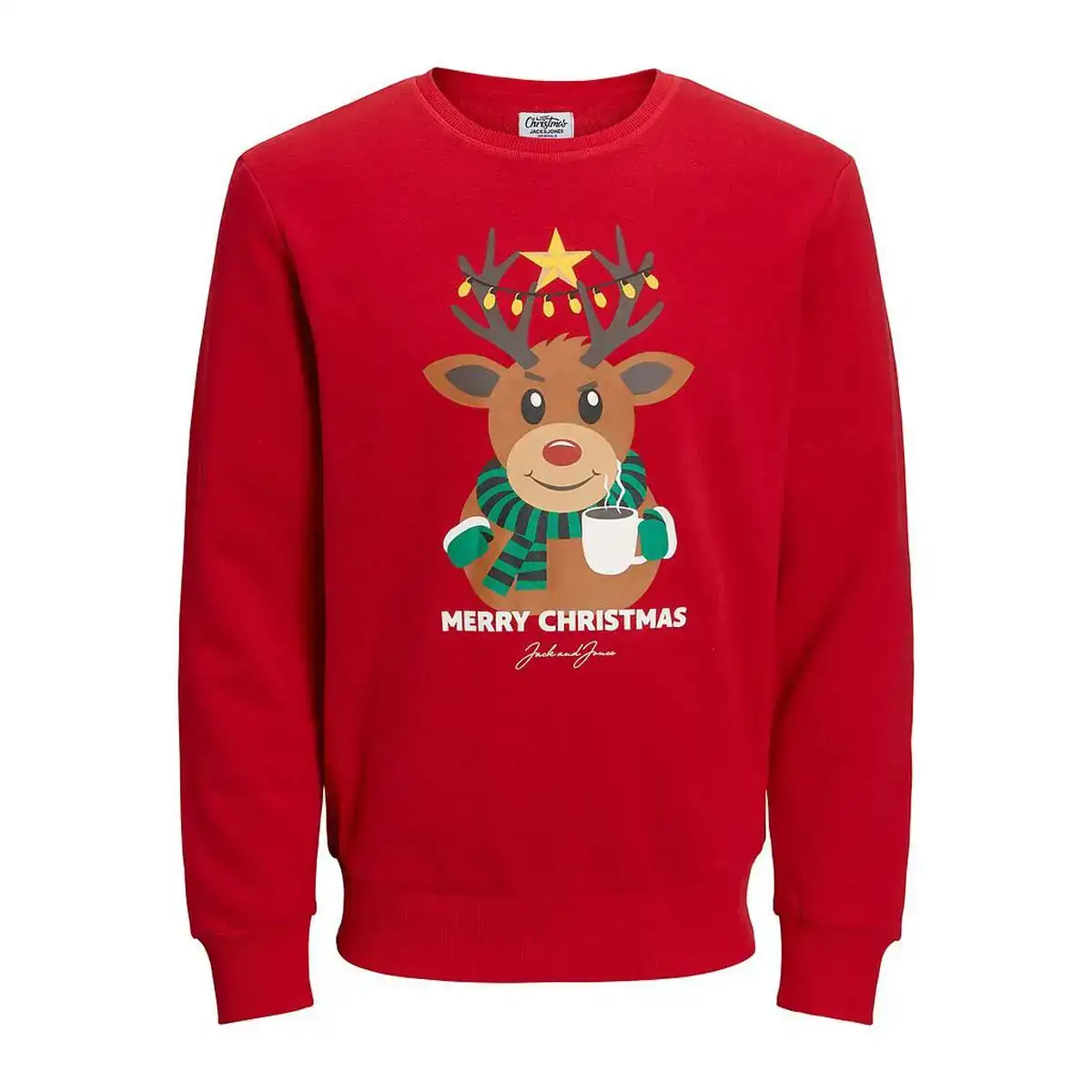 Sweat sans capuche homme jortoon jack jones 12219685 rouge_4966. DIAYTAR COTE D'IVOIRE - Votre Plateforme Shopping Engagée. Explorez notre catalogue et choisissez des produits qui reflètent notre dévouement envers la qualité et la satisfaction du client.
