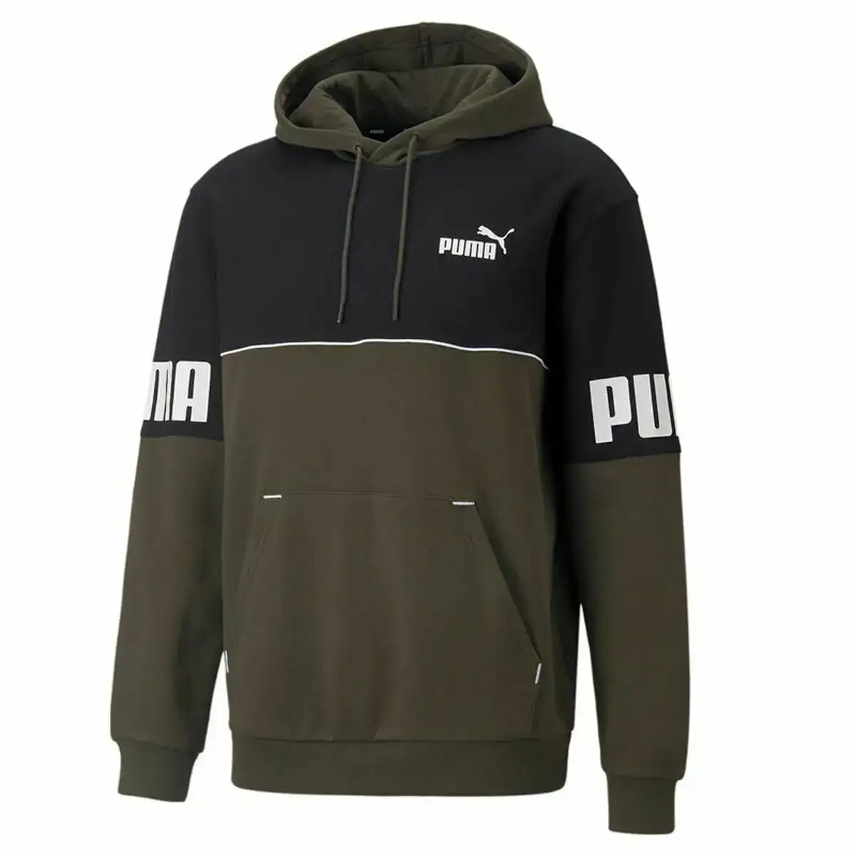 Sweat sans capuche homme puma power colorblock vert noir_6136. DIAYTAR COTE D'IVOIRE - L'Essence de la Tradition et de la Modernité réunies. Explorez notre plateforme en ligne pour trouver des produits authentiques du Côte d'Ivoire, tout en découvrant les dernières tendances du monde moderne.