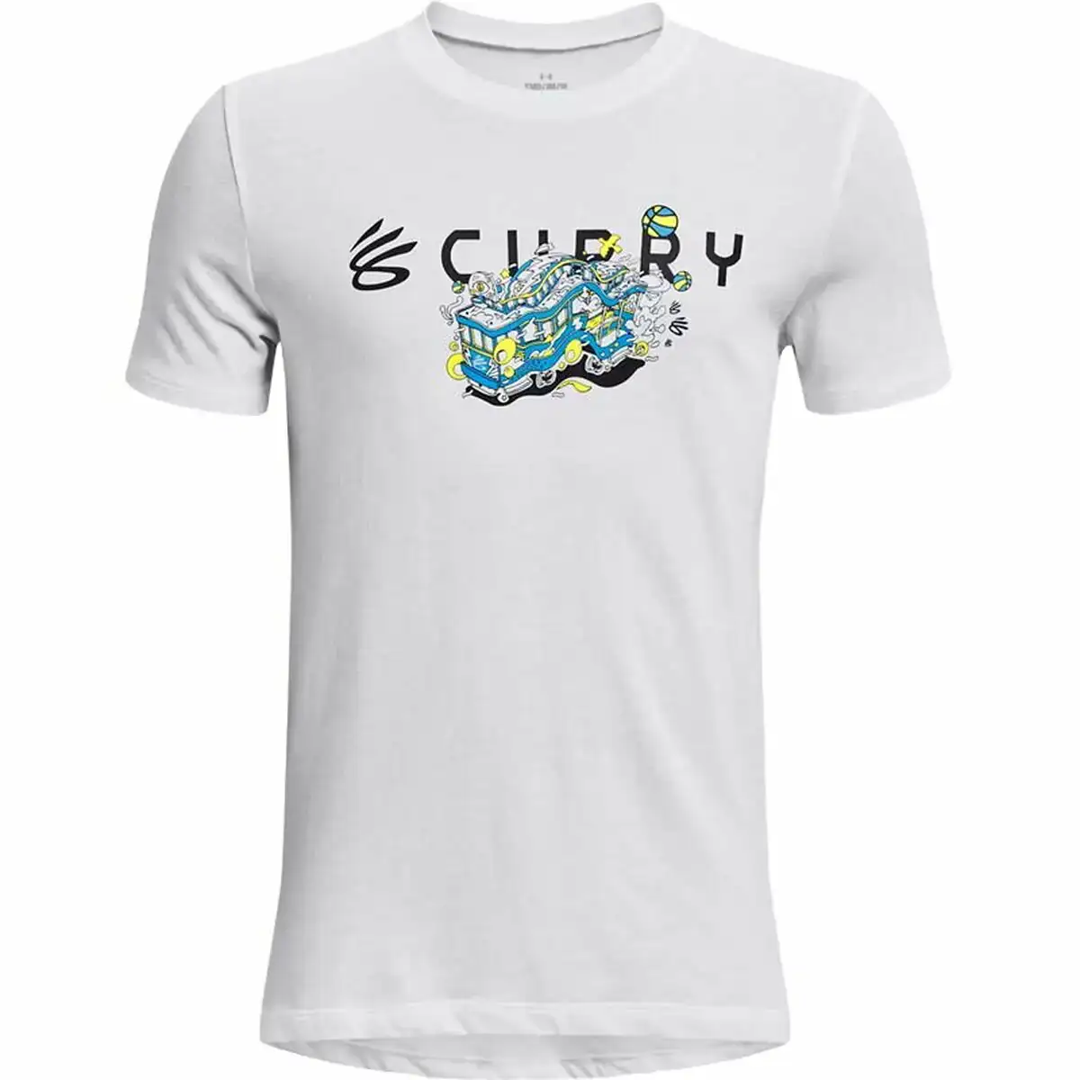 T shirt a manches courtes enfant under armour curry trolly blanc_7431. DIAYTAR COTE D'IVOIRE - Là où Chaque Achat Contribue à un Rêve. Naviguez à travers notre boutique en ligne et soutenez des artisans talentueux tout en acquérant des trésors.