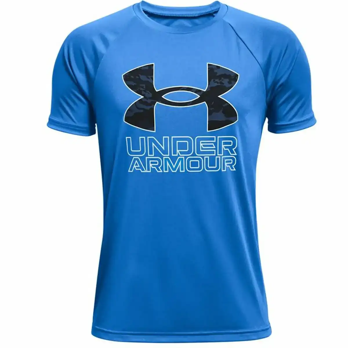 T shirt a manches courtes enfant under armour tech hybrid bleu_8882. Bienvenue chez DIAYTAR COTE D'IVOIRE - Où le Shopping Devient un Voyage. Explorez notre plateforme pour dénicher des produits uniques, racontant l'histoire et l'âme du Côte d'Ivoire.