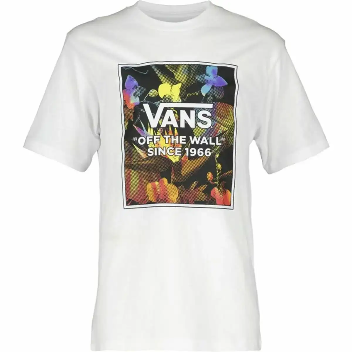 T shirt a manches courtes enfant vans flowers blanc_1876. DIAYTAR COTE D'IVOIRE - L'Art de Trouver ce que Vous Aimez. Plongez dans notre assortiment varié et choisissez parmi des produits qui reflètent votre style et répondent à vos besoins.