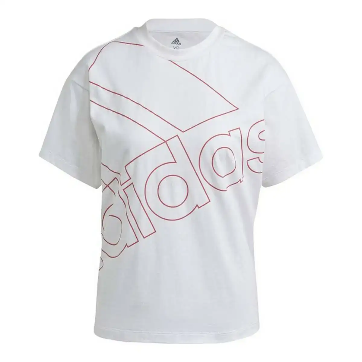 T shirt a manches courtes femme adidas giant logo blanc_3412. DIAYTAR COTE D'IVOIRE - Votre Escapade Shopping Virtuelle. Explorez notre boutique en ligne et dénichez des trésors qui évoquent la culture et le savoir-faire sénégalais, un clic à la fois.