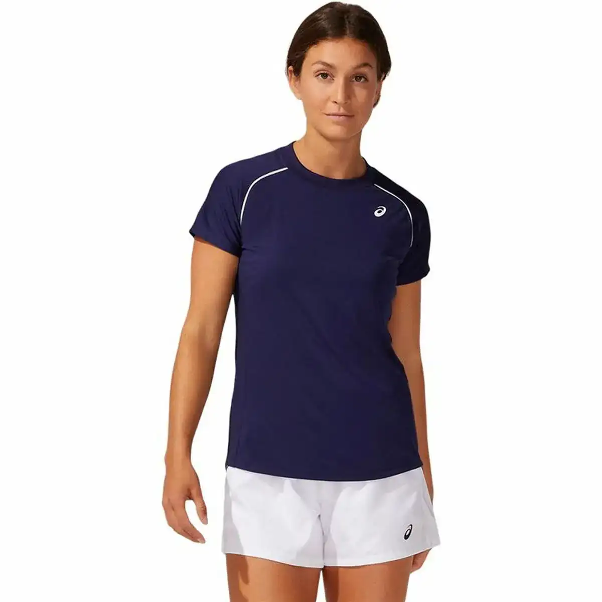 T shirt a manches courtes femme asics court piping bleu_2226. Bienvenue chez DIAYTAR COTE D'IVOIRE - Où Votre Shopping Prend Vie. Découvrez notre univers et dénichez des trésors qui ajoutent de la couleur à votre quotidien.