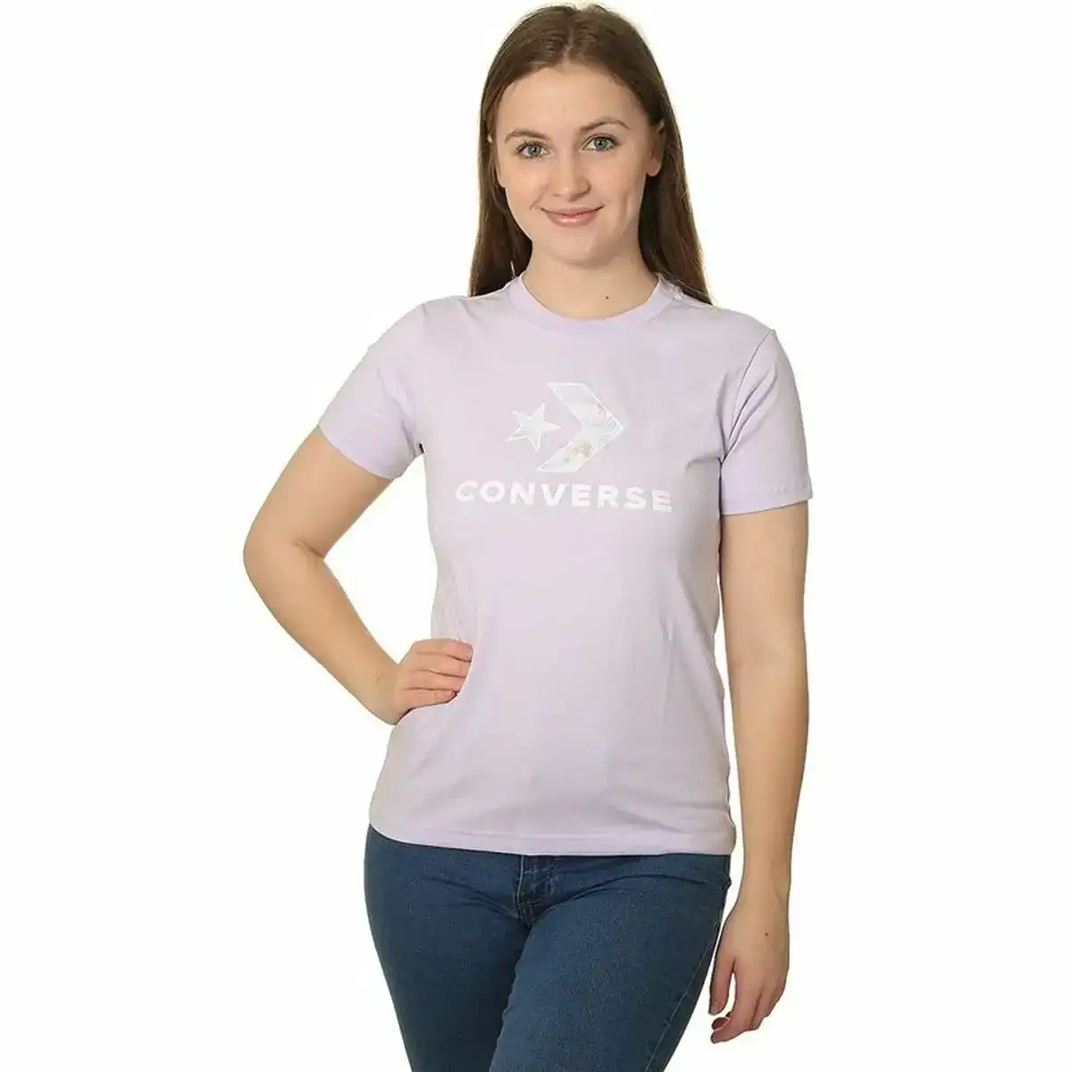 T shirt a manches courtes femme converse seasonal star chevron lavande_9743. DIAYTAR COTE D'IVOIRE - Votre Destination pour un Shopping Unique. Parcourez notre catalogue et trouvez des articles qui vous inspirent et vous édifient.