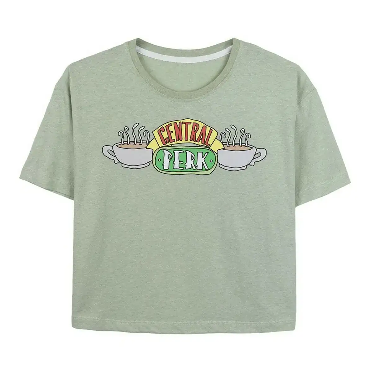 T shirt a manches courtes femme friends vert clair_6399. DIAYTAR COTE D'IVOIRE - L'Art de Vivre le Shopping Inspiré. Parcourez notre catalogue et choisissez des produits qui reflètent votre passion pour la beauté et l'authenticité.