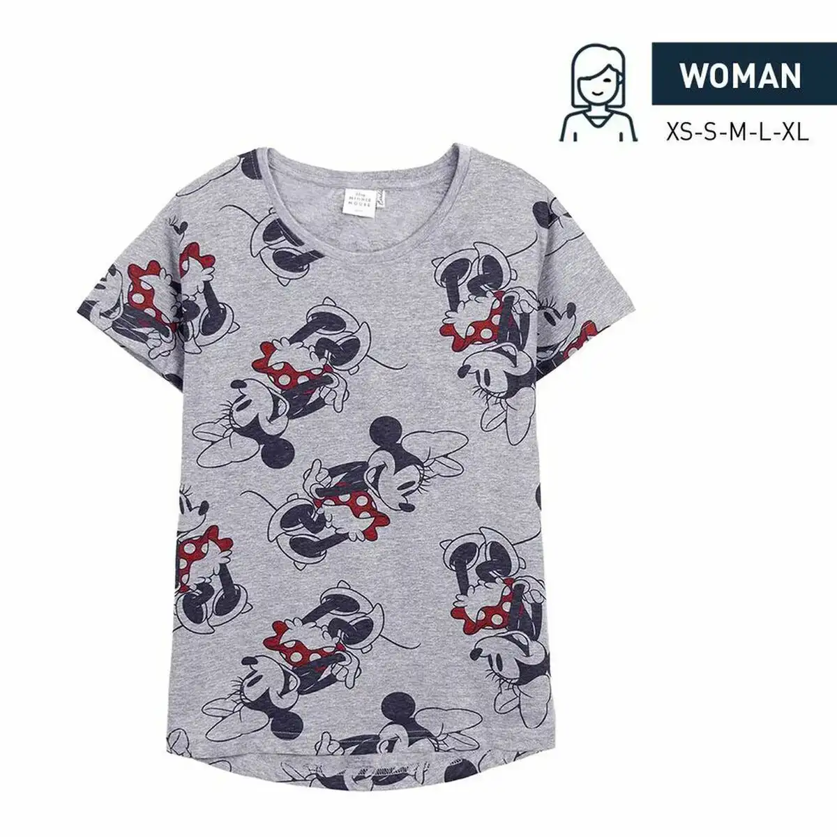 T shirt a manches courtes femme minnie mouse gris_1249. DIAYTAR COTE D'IVOIRE - Votre Univers Shopping Éclectique. Explorez nos offres variées et découvrez des articles qui embrassent la diversité et la polyvalence de vos besoins.