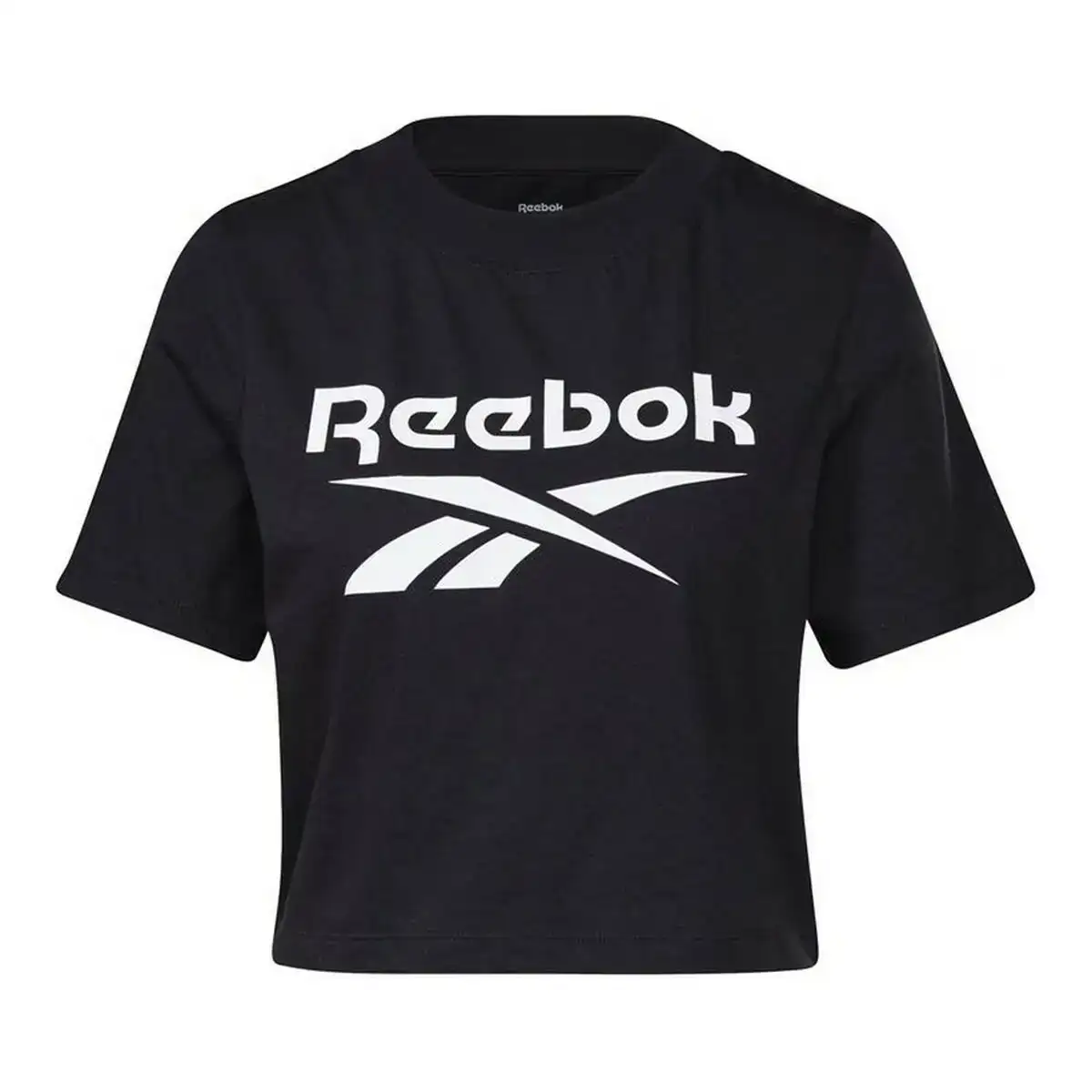 T shirt a manches courtes femme reebok cropped identity noir_8834. DIAYTAR COTE D'IVOIRE - Votre Portail vers l'Extraordinaire. Parcourez nos collections et découvrez des produits qui vous emmènent au-delà de l'ordinaire, créant une expérience de shopping mémorable.