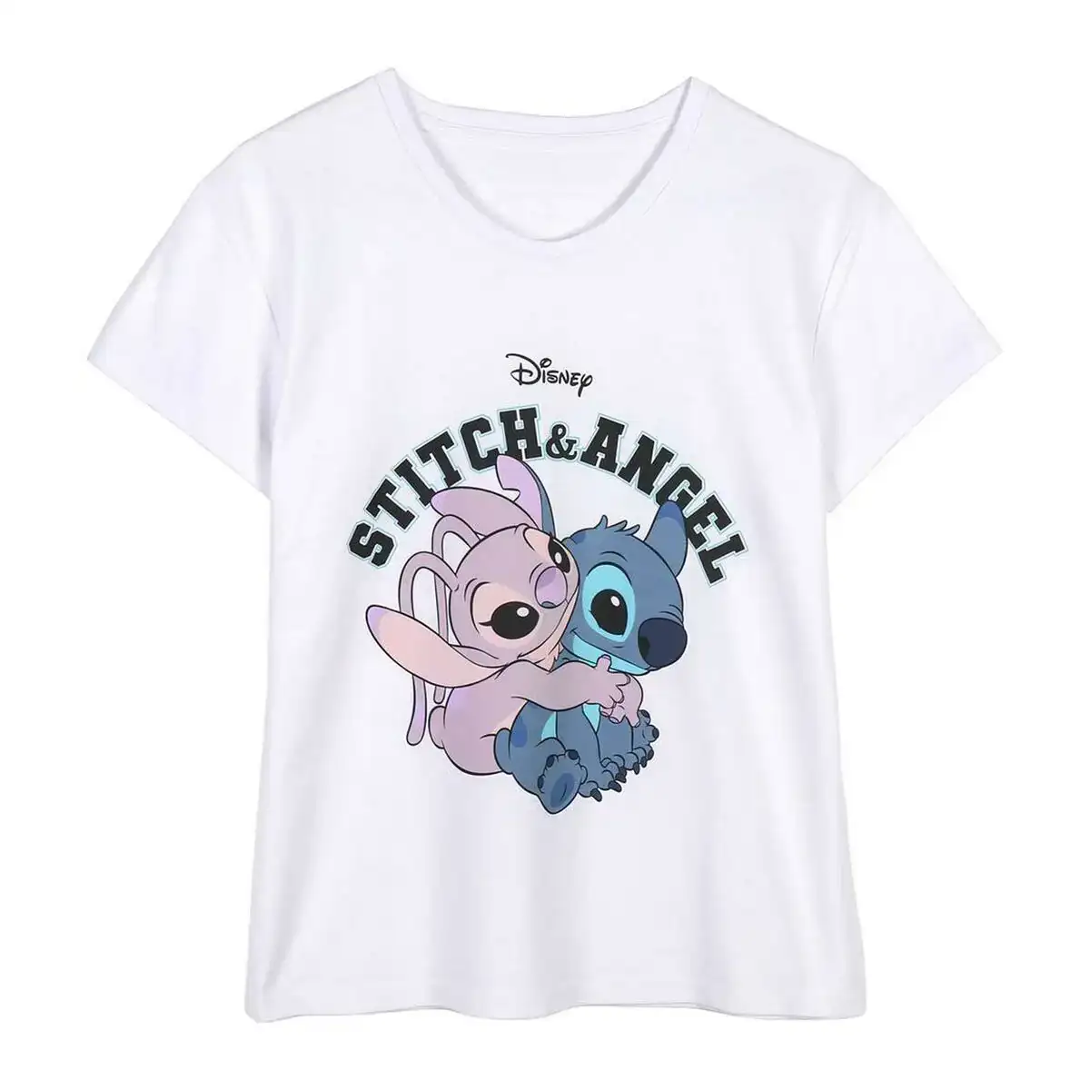 T shirt a manches courtes femme stitch blanc_1172. DIAYTAR COTE D'IVOIRE - Votre Passage Vers l'Excellence Shopping. Découvrez un catalogue en ligne qui offre une expérience d'achat exceptionnelle, avec des produits soigneusement sélectionnés pour satisfaire tous les goûts.