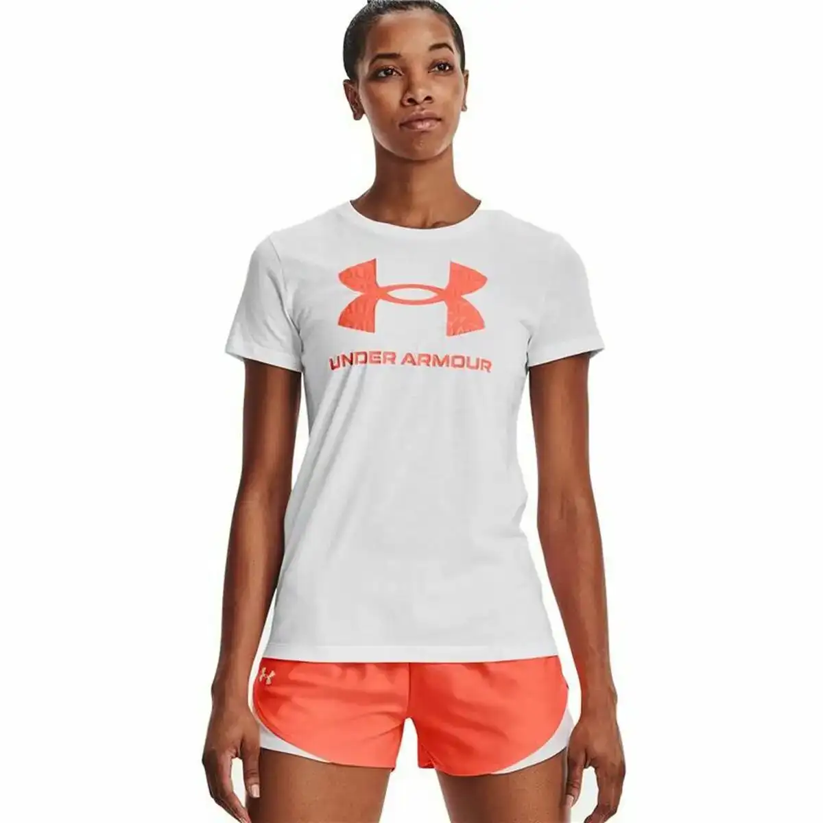 T shirt a manches courtes femme under armour sportstyle blanc_7944. DIAYTAR COTE D'IVOIRE - Votre Passage vers l'Exceptionnel. Explorez notre boutique en ligne, où chaque produit est choisi avec soin pour offrir une expérience de shopping inoubliable.