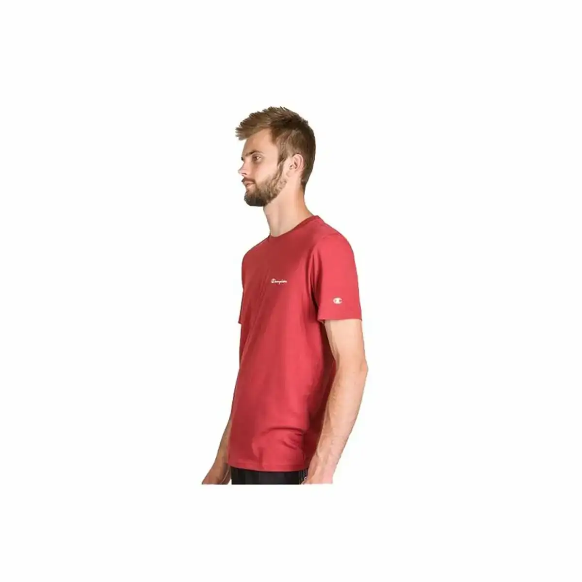 T shirt a manches courtes homme champion crewneck rouge_2364. DIAYTAR COTE D'IVOIRE - Là où Chaque Produit a son Histoire. Découvrez notre gamme de produits, chacun portant en lui le récit de l'artisanat et de la passion, pour vous offrir une expérience de shopping authentique.