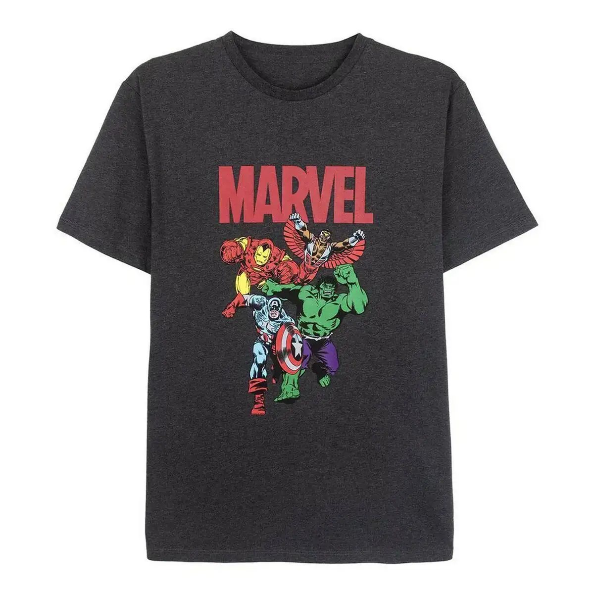 T shirt a manches courtes homme marvel gris gris fonce adultes_6765. DIAYTAR COTE D'IVOIRE - Où Chaque Détail Compte. Naviguez à travers notre gamme variée et choisissez des articles qui ajoutent une touche spéciale à votre quotidien, toujours avec qualité et style.