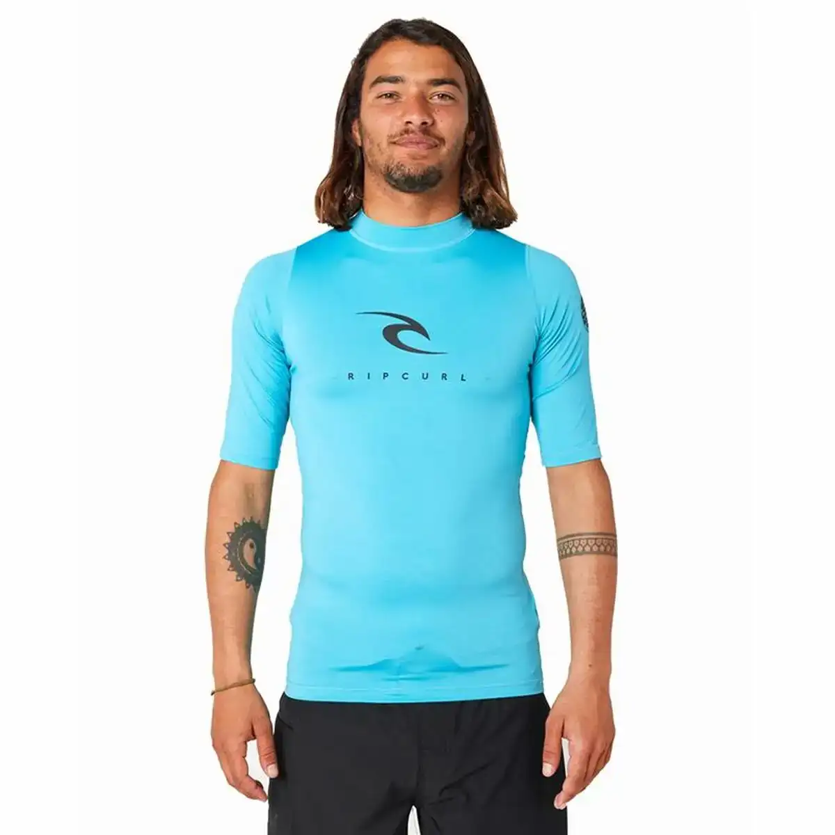 T shirt de bain rip curl corps bleu aigue marine_7625. DIAYTAR COTE D'IVOIRE - Votre Escapade Shopping Virtuelle. Explorez notre boutique en ligne et dénichez des trésors qui évoquent la culture et le savoir-faire sénégalais, un clic à la fois.