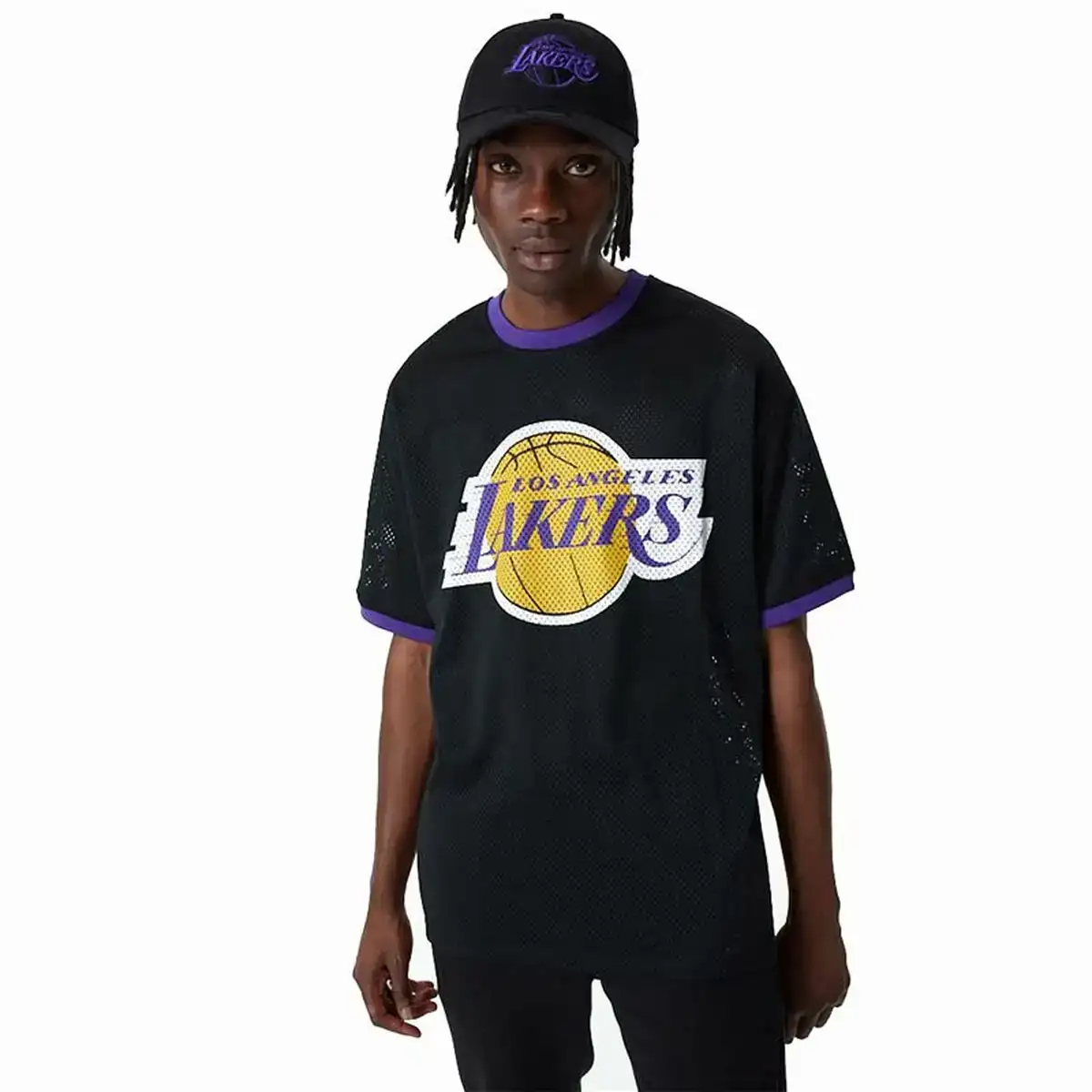 T shirt de basket new era mesh la lakers noir_3939. DIAYTAR COTE D'IVOIRE - Où Choisir est un Plaisir. Explorez notre boutique en ligne et choisissez parmi des produits de qualité qui satisferont vos besoins et vos goûts.