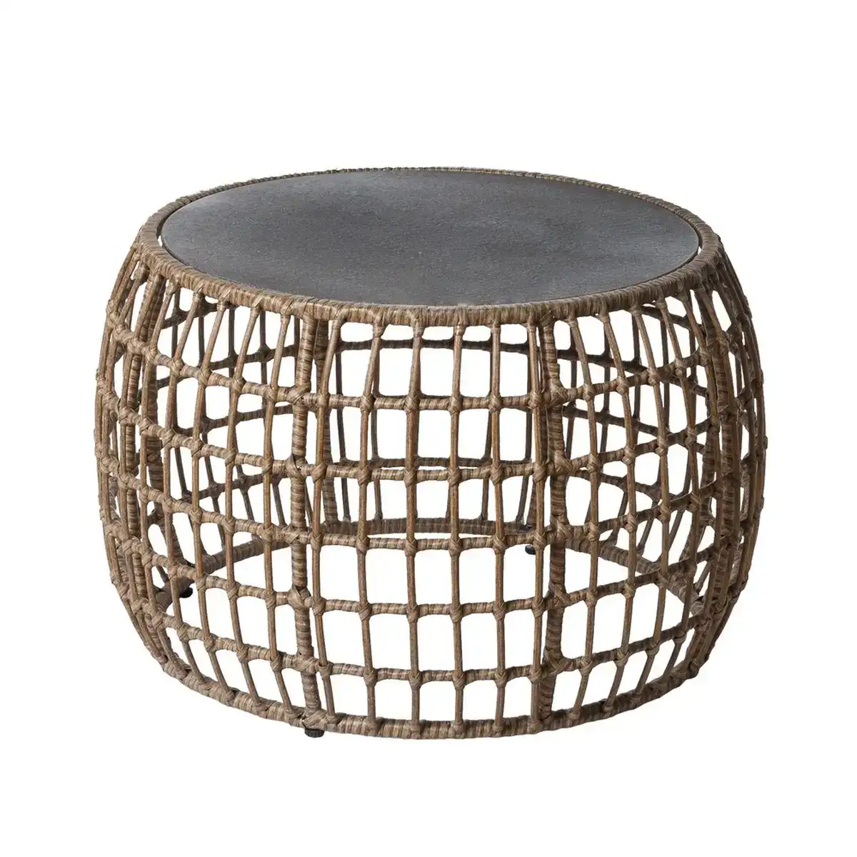 Table basse ariki 73 x 61 x 46 cm rotin synthetique acier_5661. DIAYTAR COTE D'IVOIRE - Là où la Diversité Rencontre la Qualité. Parcourez notre gamme complète et trouvez des produits qui incarnent la richesse et l'unicité du Côte d'Ivoire.