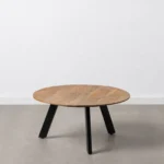 Table basse bois fer 80 x 80 x 40 cm_8393. DIAYTAR COTE D'IVOIRE - Là où le Shopping devient une Fête des Sens. Plongez dans notre univers et choisissez des produits qui éveillent votre goût pour l'esthétique et l'authenticité.