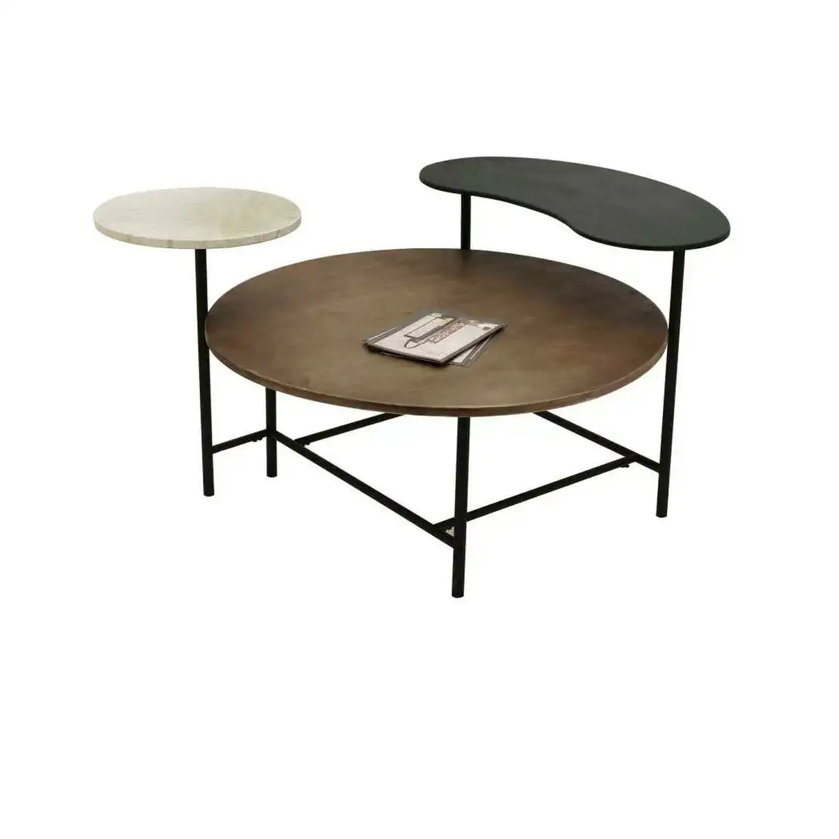 Table basse dkd home decor 118 x 90 x 61 cm metal aluminium bois mdf_1441. Bienvenue chez DIAYTAR COTE D'IVOIRE - Où le Shopping Rime avec Diversité. Plongez dans notre univers de produits et découvrez des trésors qui représentent la richesse culturelle du Côte d'Ivoire.