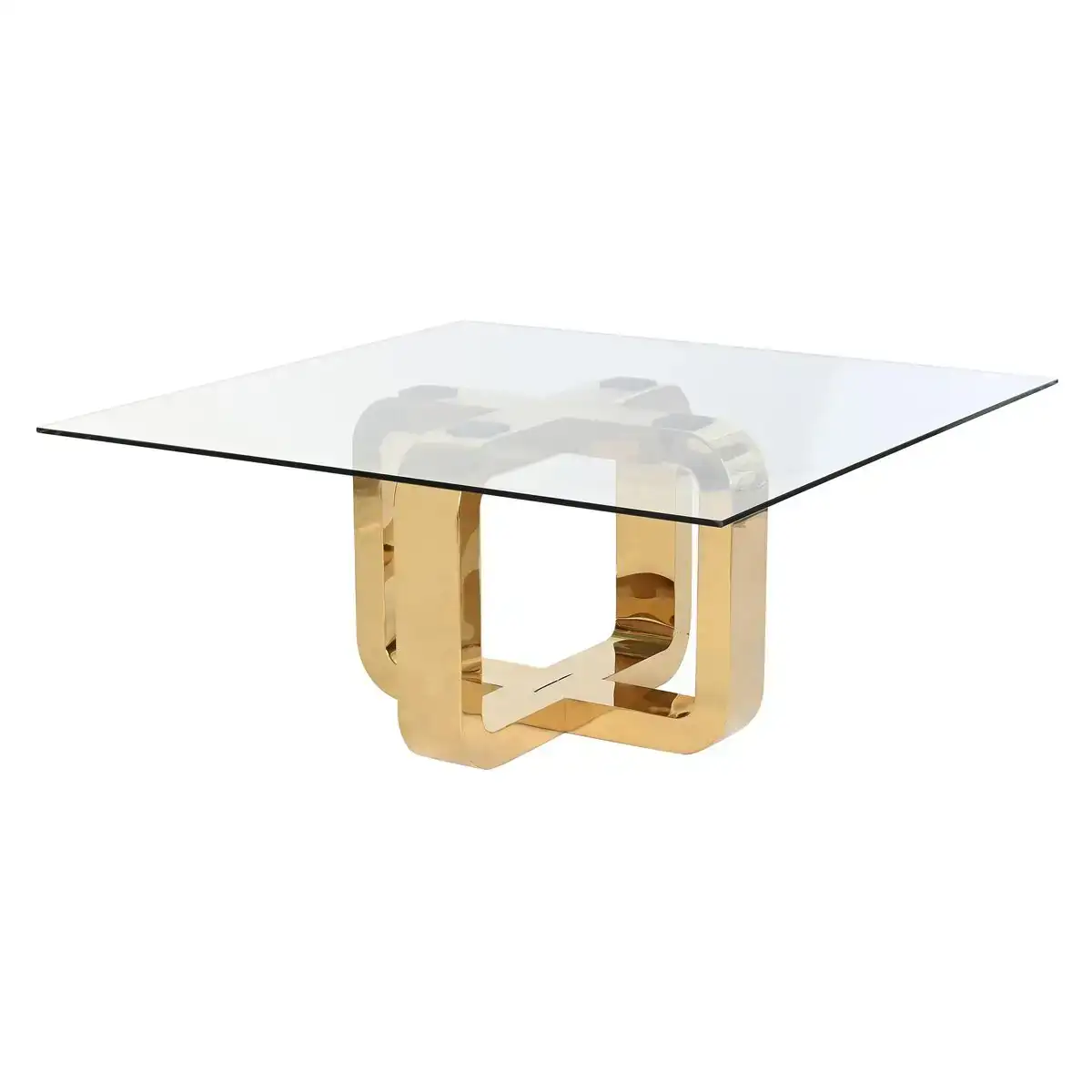 Table basse dkd home decor dore acier verre trempe 100 x 100 x 45 cm_9775. Bienvenue sur DIAYTAR COTE D'IVOIRE - Où Choisir est un Voyage Passionnant. Plongez dans notre catalogue et trouvez des produits qui révèlent la diversité et la beauté du Côte d'Ivoire.