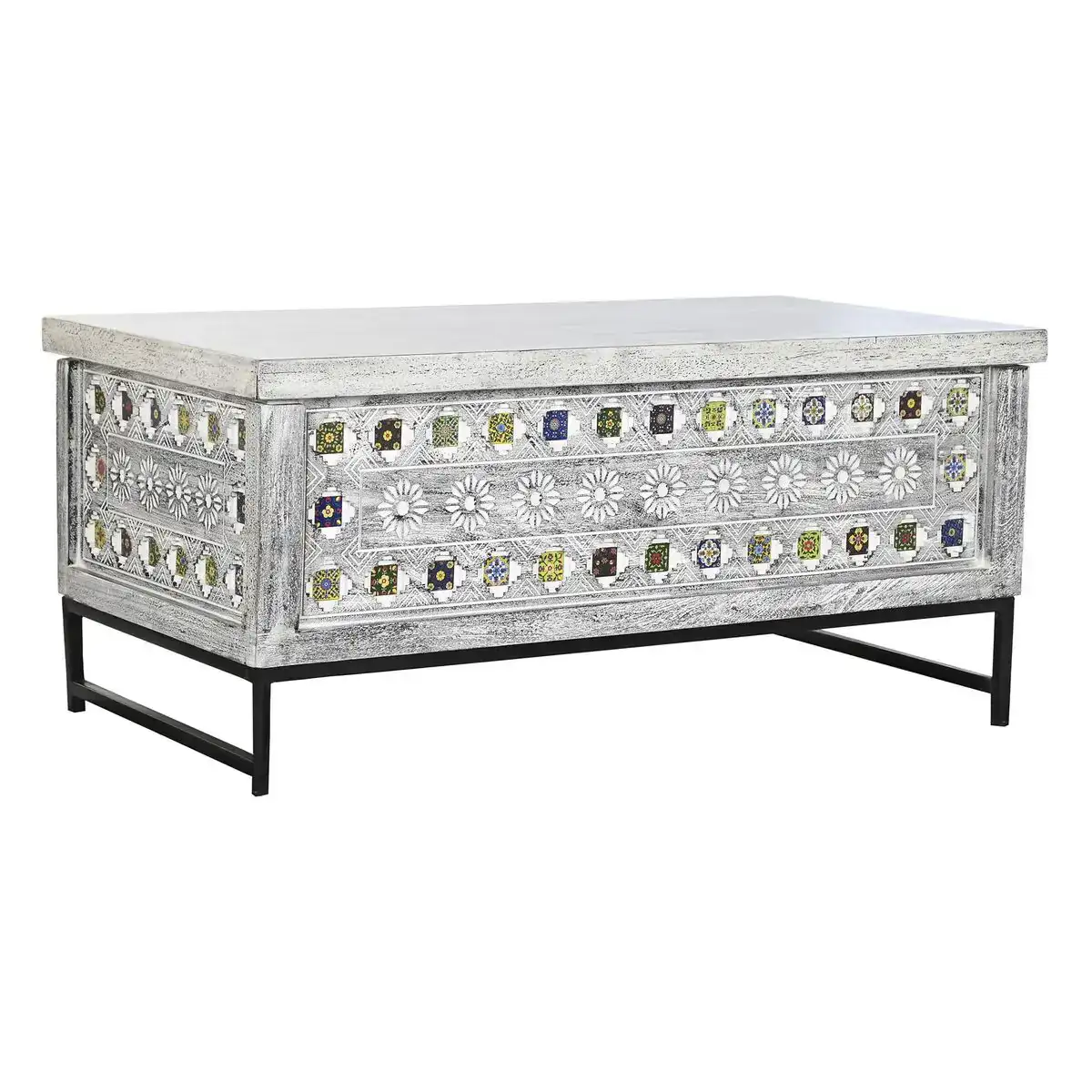 Table basse dkd home decor metal bois de manguier 116 x 60 x 51 cm _8463. DIAYTAR COTE D'IVOIRE - Où la Tradition s'Harmonise avec le Moderne. Parcourez notre gamme diversifiée et choisissez des produits qui révèlent l'âme du Côte d'Ivoire.