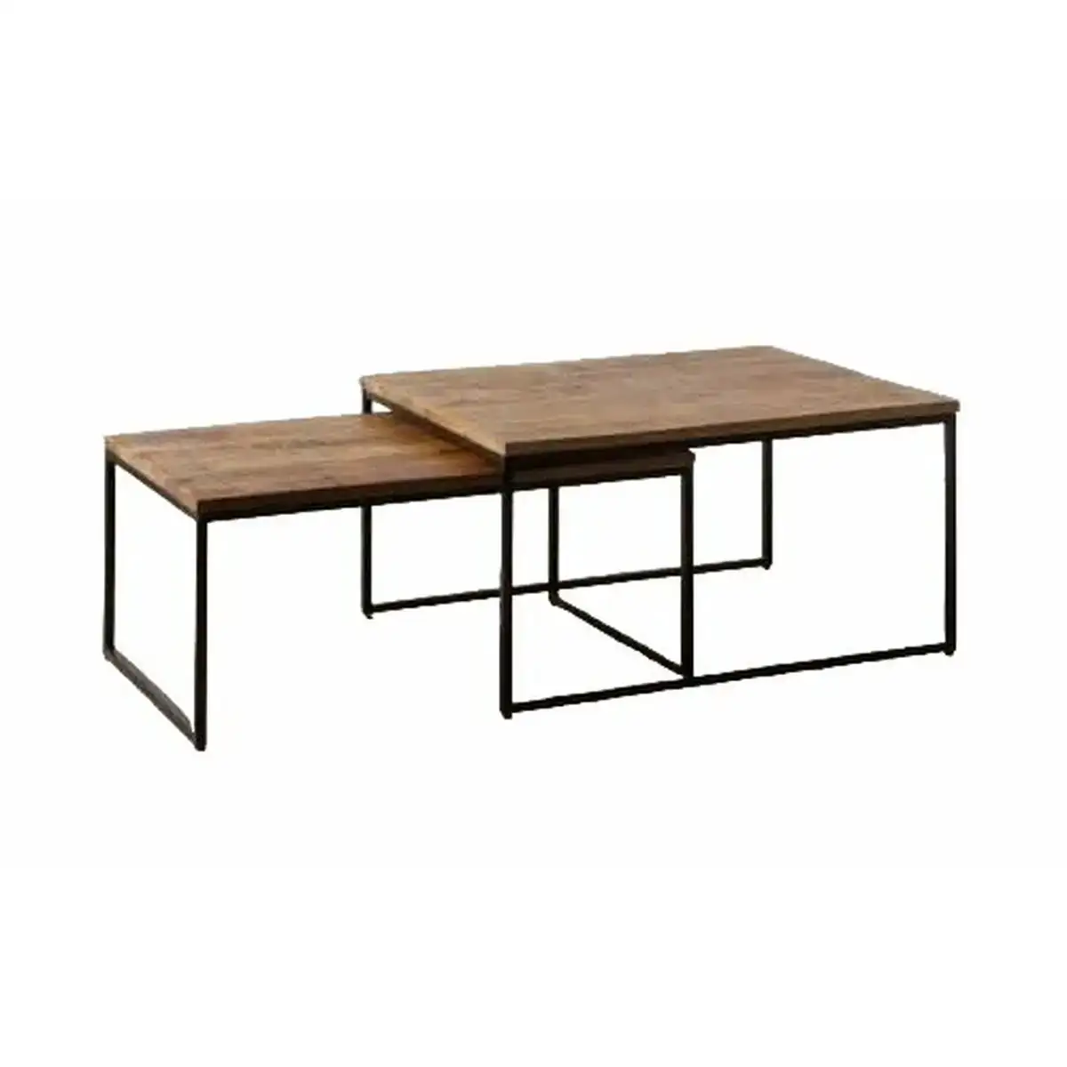 Table basse fer bois de manguier 80 x 60 x 40 cm_4725. DIAYTAR COTE D'IVOIRE - L'Art de Vivre avec Authenticité. Explorez notre gamme de produits artisanaux et découvrez des articles qui apportent une touche unique à votre vie.