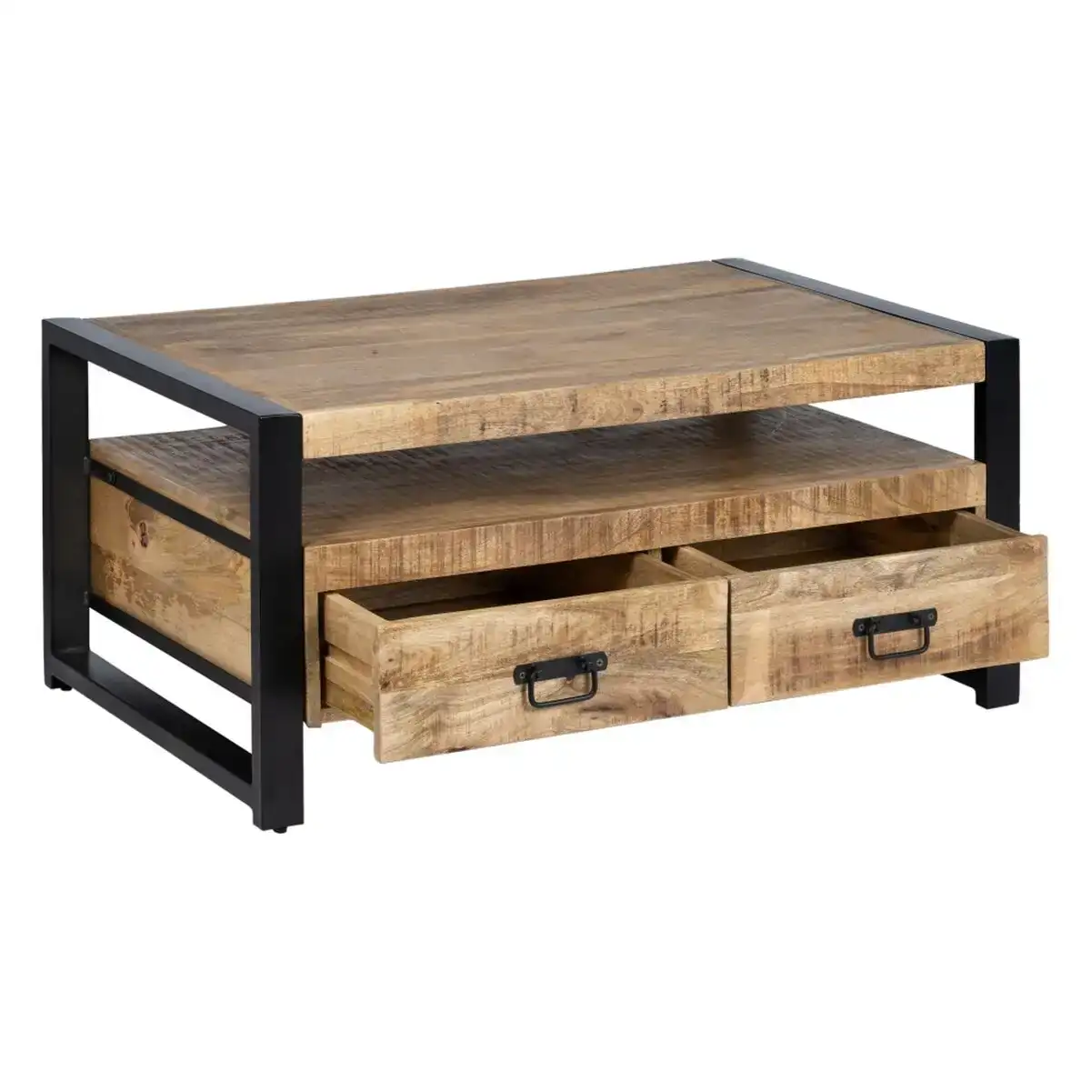 Table basse mara bois fer bois et metal bois de manguier 100 x 60 x 45 cm_8608. Bienvenue sur DIAYTAR COTE D'IVOIRE - Où Chaque Détail compte. Plongez dans notre univers et choisissez des produits qui ajoutent de l'éclat et de la joie à votre quotidien.