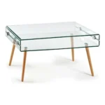 Table basse verre bois 55 x 52 x 110 cm _5602. DIAYTAR COTE D'IVOIRE - Votre Destination Shopping de Confiance. Naviguez à travers notre boutique en ligne et profitez d'une sélection soigneusement choisie de produits qui répondent à toutes vos exigences.