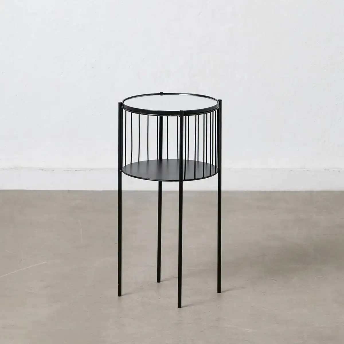 Table d appoint 26 x 26 x 53 cm verre noir metal_3548. DIAYTAR COTE D'IVOIRE - Votre Passage vers le Raffinement. Plongez dans notre univers de produits exquis et choisissez des articles qui ajoutent une touche de sophistication à votre vie.