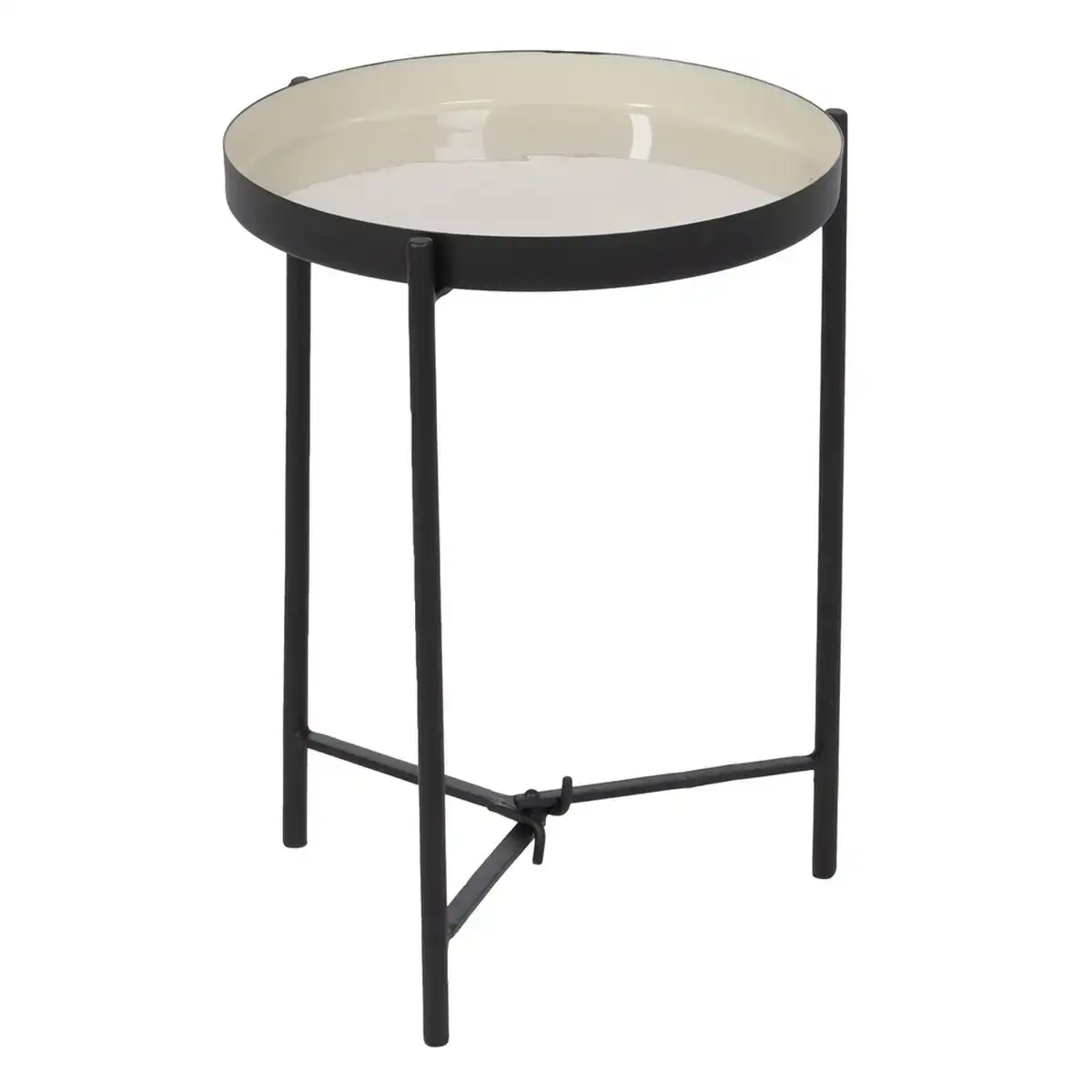 Table d appoint 30 x 30 x 40 5 cm noir taupe fer_3663. DIAYTAR COTE D'IVOIRE - Là où le Chic Rencontre la Tradition. Naviguez à travers notre catalogue et choisissez des produits qui équilibrent l'élégance intemporelle et l'innovation moderne.