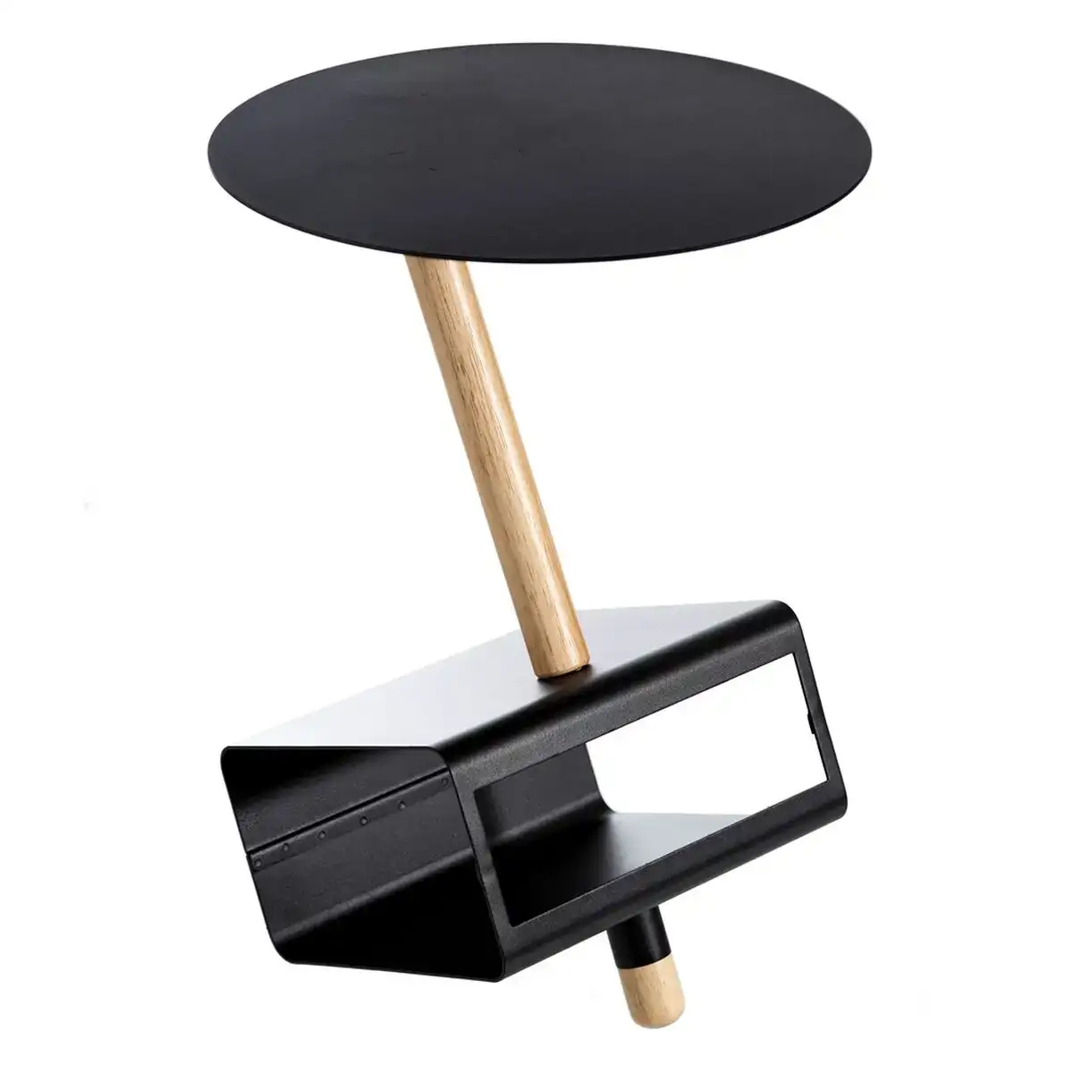 Table d appoint 36 x 36 x 48 6 cm naturel noir metal bois_6754. Entrez dans le Monde Éclectique de DIAYTAR COTE D'IVOIRE. Explorez nos catégories et dénichez des trésors qui reflètent la richesse et l'authenticité du Côte d'Ivoire.