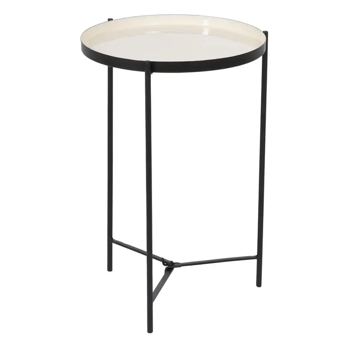 Table d appoint 40 5 x 40 5 x 60 5 cm noir creme fer_5078. DIAYTAR COTE D'IVOIRE - Là où Chaque Achat a du Sens. Explorez notre gamme et choisissez des produits qui racontent une histoire, votre histoire.