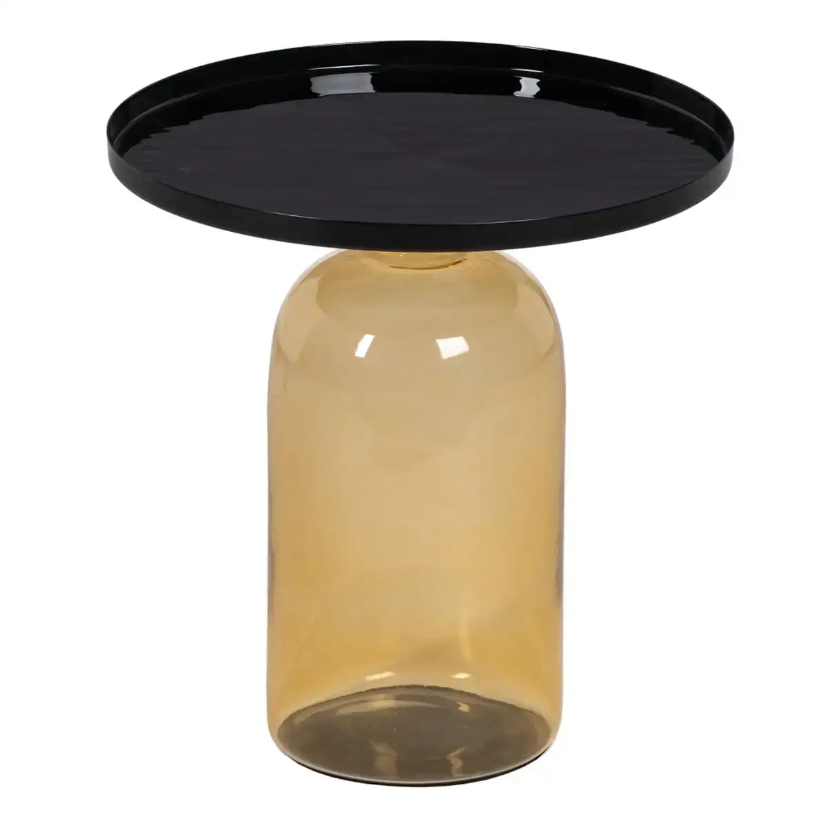 Table d appoint 45 x 45 x 47 cm verre noir metal ambre_3273. Entrez dans le Monde Éclectique de DIAYTAR COTE D'IVOIRE. Explorez nos catégories et dénichez des trésors qui reflètent la richesse et l'authenticité du Côte d'Ivoire.