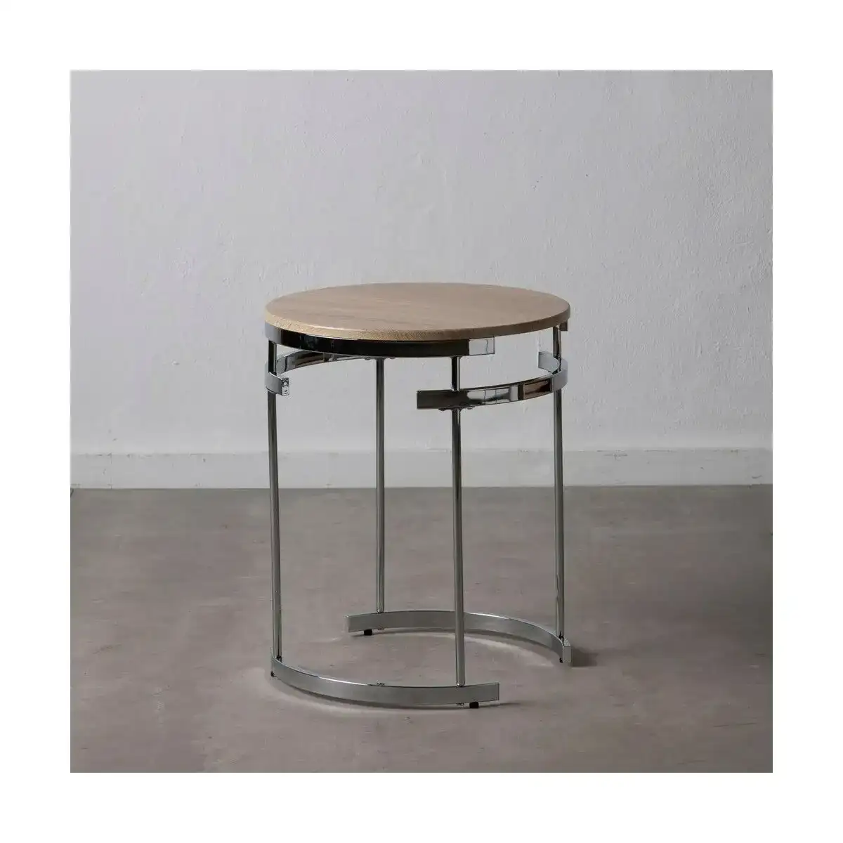 Table d appoint 45 x 45 x 54 5 cm naturel metal bois argent_4784. DIAYTAR COTE D'IVOIRE - Là où Chaque Produit a son Histoire. Découvrez notre gamme de produits, chacun portant en lui le récit de l'artisanat et de la passion, pour vous offrir une expérience de shopping authentique.