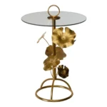 Table d appoint 50 x 50 x 64 cm verre dore metal_4488. Bienvenue sur DIAYTAR COTE D'IVOIRE - Où le Shopping est une Affaire Personnelle. Découvrez notre sélection et choisissez des produits qui reflètent votre unicité et votre individualité.