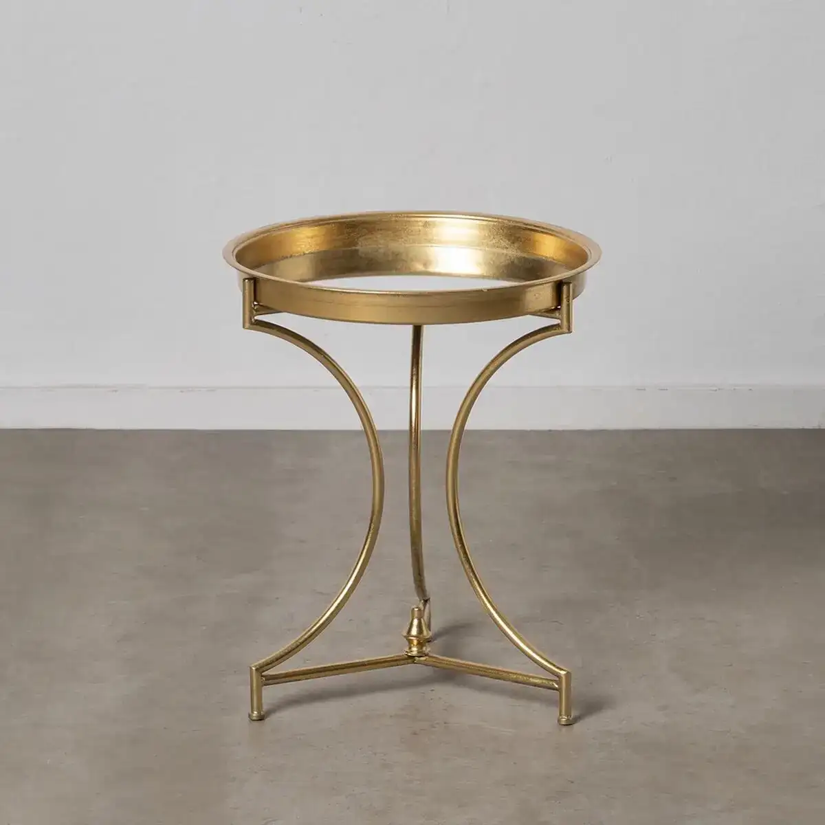 Table d appoint 51 x 51 x 63 cm verre dore metal_8108. DIAYTAR COTE D'IVOIRE - Votre Marché Virtuel au Côte d'Ivoire. Parcourez notre boutique en ligne pour trouver des trésors cachés, des articles indispensables du quotidien aux joyaux artistiques.