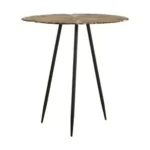 Table d appoint 59 x 59 x 63 cm noir dore aluminium fer_8568. DIAYTAR COTE D'IVOIRE - Où le Shopping est un Plaisir Engagé. Parcourez notre catalogue et choisissez des produits qui respectent vos valeurs et vos attentes.