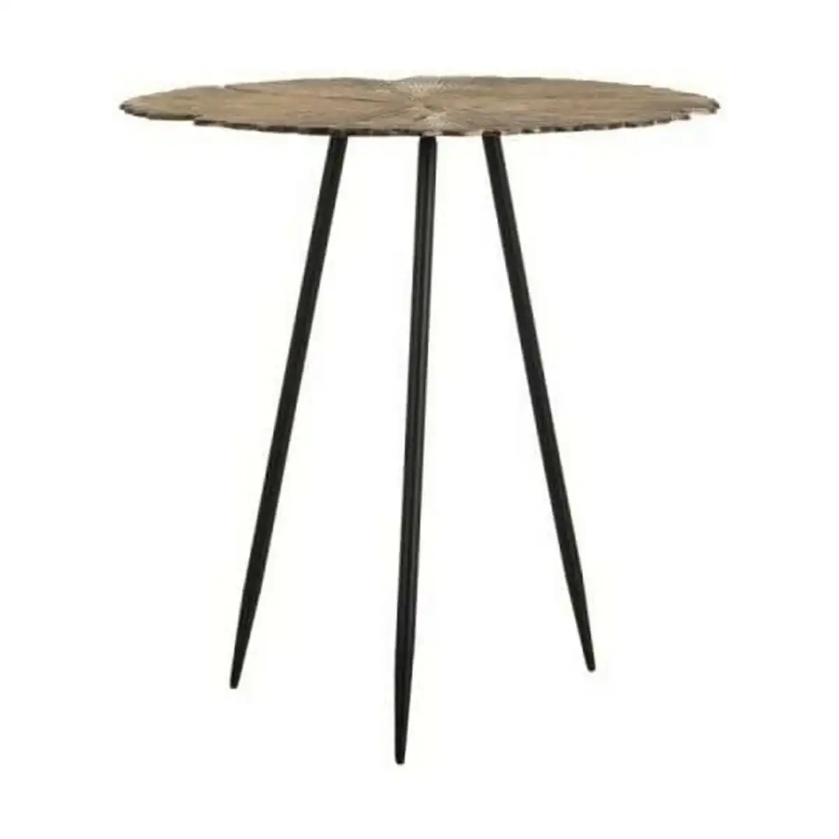 Table d appoint 59 x 59 x 63 cm noir dore aluminium fer_8568. DIAYTAR COTE D'IVOIRE - Où le Shopping est un Plaisir Engagé. Parcourez notre catalogue et choisissez des produits qui respectent vos valeurs et vos attentes.