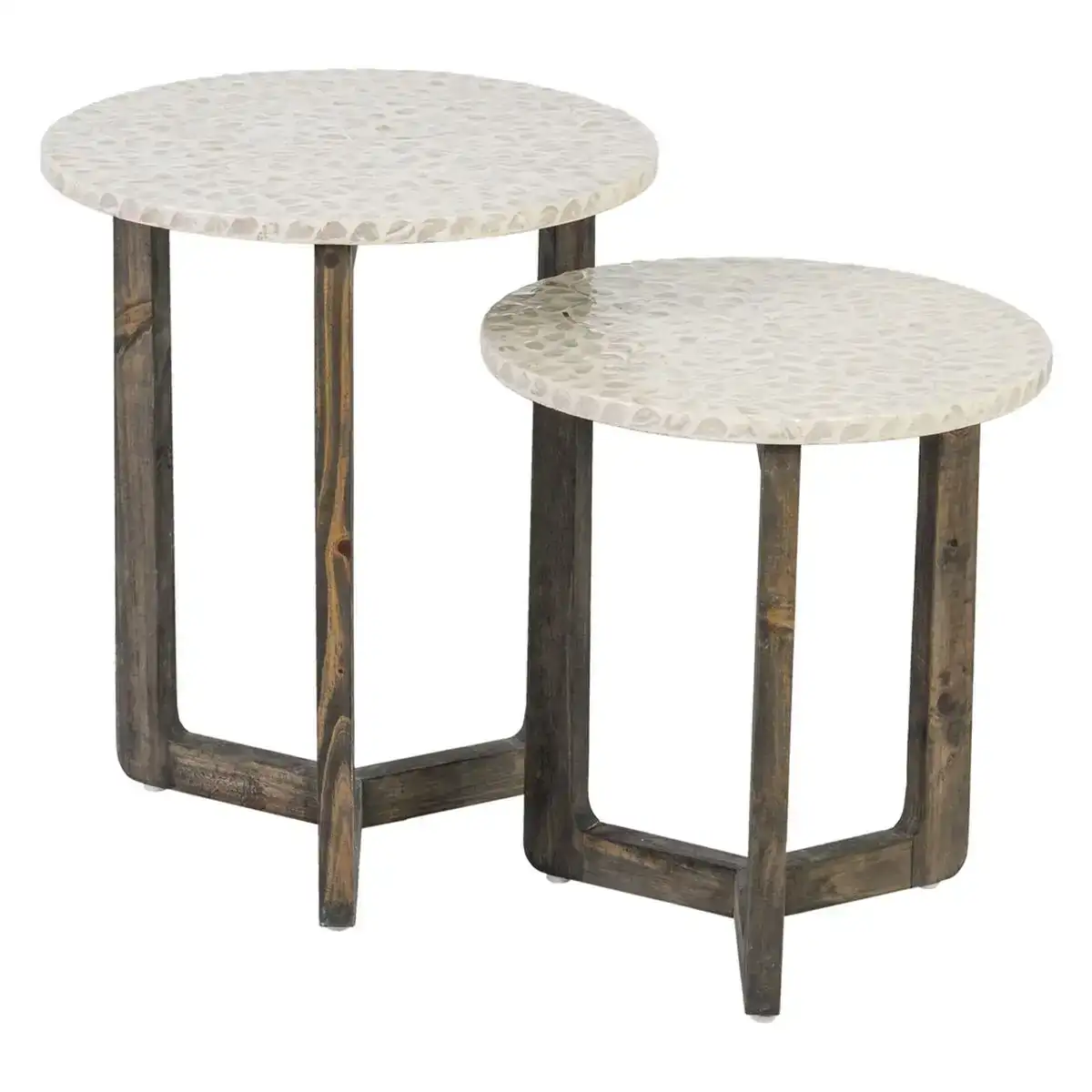 Table d appoint beige marron nacre noire 40 x 40 x 45 cm bois mdf_3944. DIAYTAR COTE D'IVOIRE - Votre Portail Vers l'Élégance Accessible. Parcourez notre boutique en ligne pour découvrir des produits qui incarnent le luxe à des prix abordables.