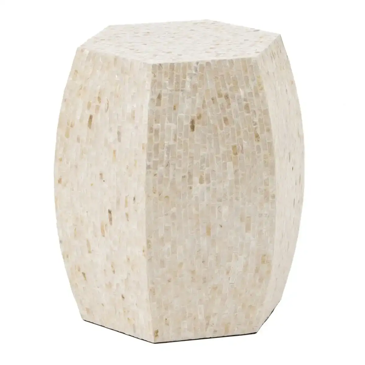 Table d appoint blanc 40 x 40 x 50 cm coquillage_7733. DIAYTAR COTE D'IVOIRE - Votre Destination pour un Shopping Inoubliable. Naviguez à travers notre catalogue et choisissez des produits qui vous marquent par leur originalité.