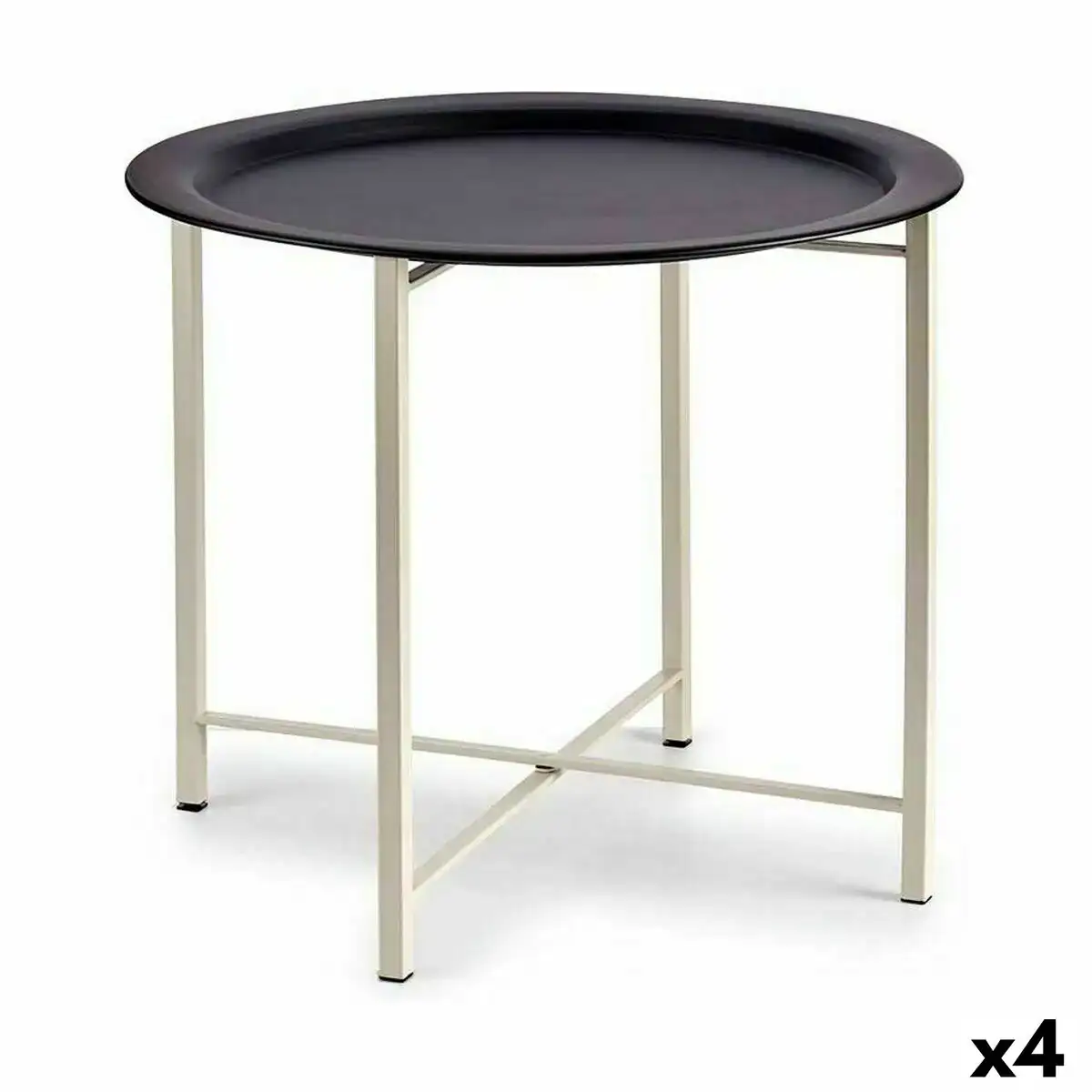 Table d appoint blanc noir metal 52 x 44 x 52 cm 4 unites _1060. DIAYTAR COTE D'IVOIRE - Là où Vos Rêves Prendent Forme. Plongez dans notre catalogue diversifié et trouvez des produits qui enrichiront votre quotidien, du pratique à l'exceptionnel.
