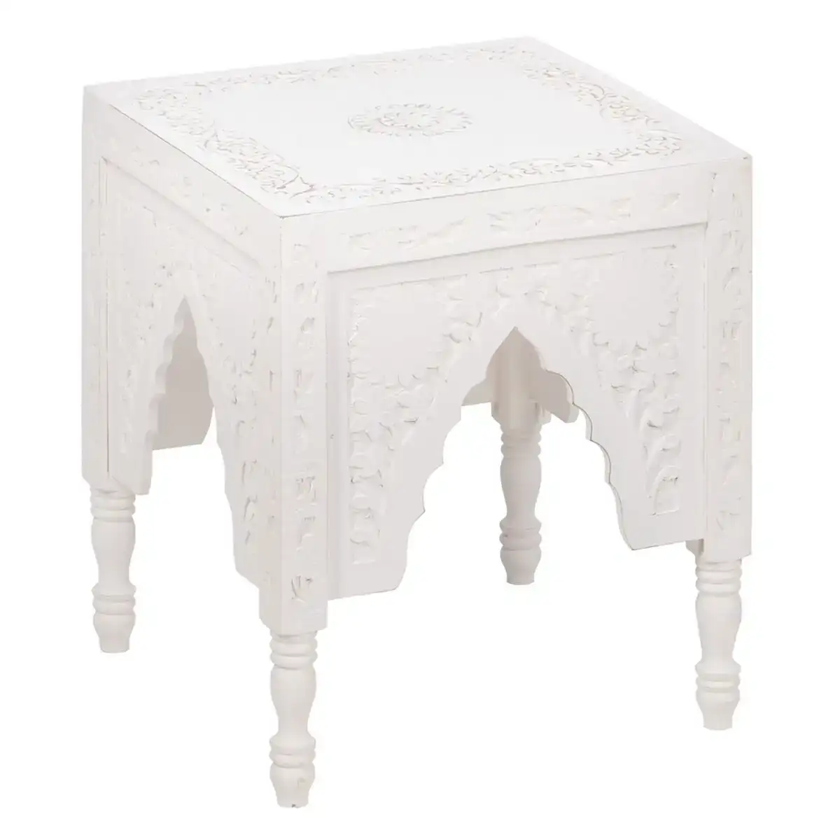 Table d appoint bois blanc 36 x 36 x 42 cm dmf_9652. Bienvenue chez DIAYTAR COTE D'IVOIRE - Où Chaque Détail Fait la Différence. Découvrez notre sélection méticuleuse et choisissez des articles qui répondent à vos exigences.