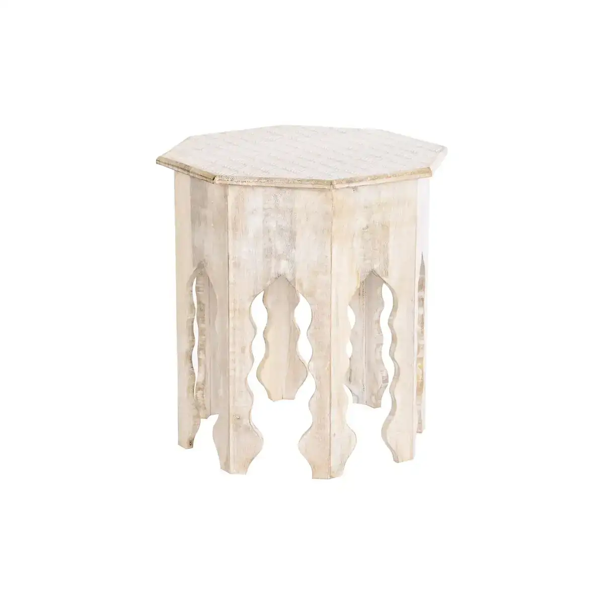 Table d appoint dkd home decor 49 x 49 x 53 5 cm marron blanc bois de manguier_4261. DIAYTAR COTE D'IVOIRE - Votre Compagnon Shopping, Votre Style Unique. Explorez notre boutique en ligne pour dénicher des trésors qui expriment qui vous êtes, de la mode à la maison.