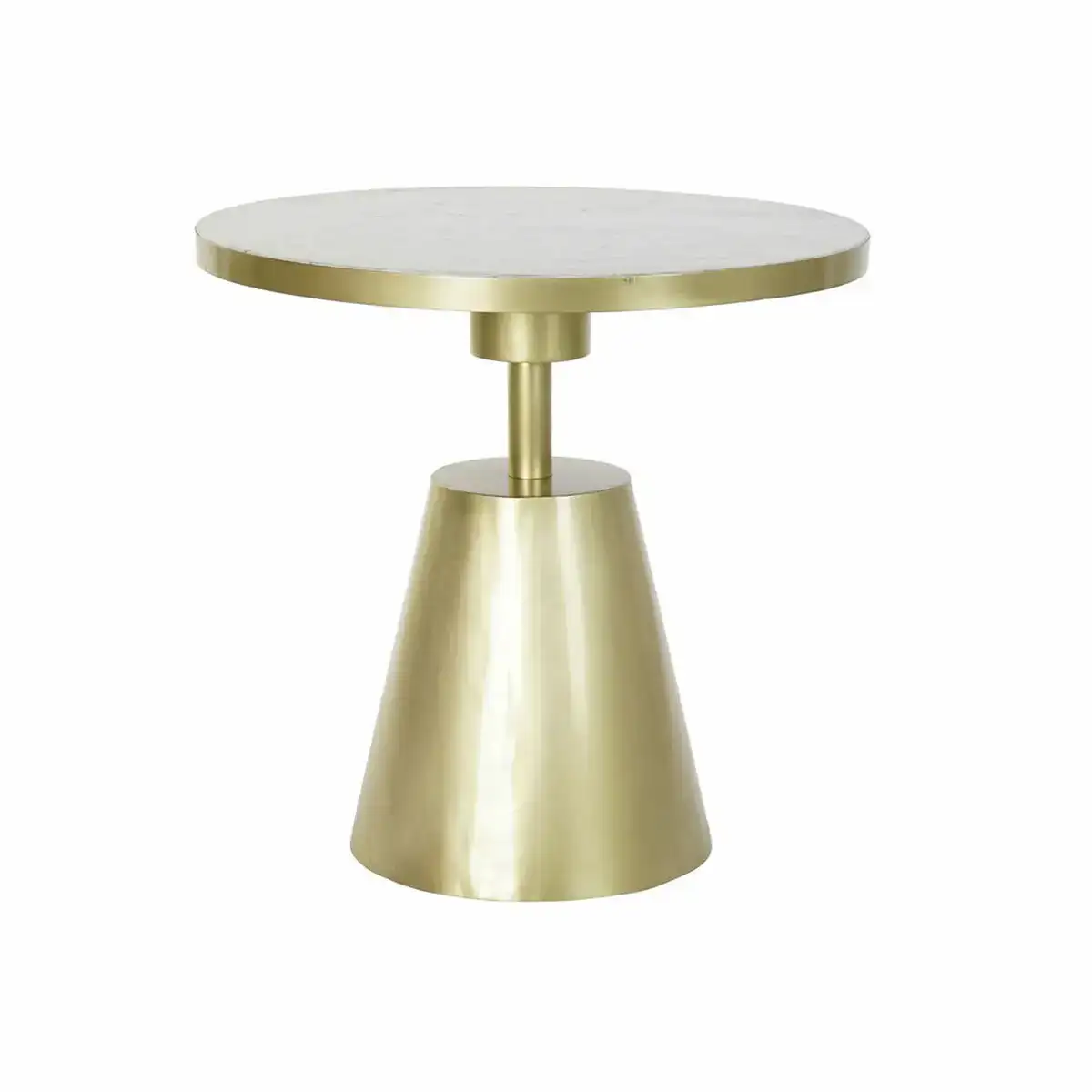 Table d appoint dkd home decor 60 x 60 x 58 cm dore bois blanc marbre fer_2580. DIAYTAR COTE D'IVOIRE - L'Univers du Choix et de l'Authenticité. Explorez notre catalogue et découvrez des articles qui incarnent le patrimoine du Côte d'Ivoire et la modernité du monde.
