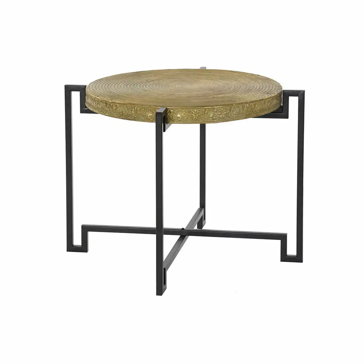 Table d appoint dkd home decor 62 x 62 x 45 cm noir metal cuivre_6832. DIAYTAR COTE D'IVOIRE - Où Chaque Achat Raconte une Histoire. Explorez notre boutique en ligne et créez votre propre narration à travers notre diversité de produits, chacun portant une signification unique.