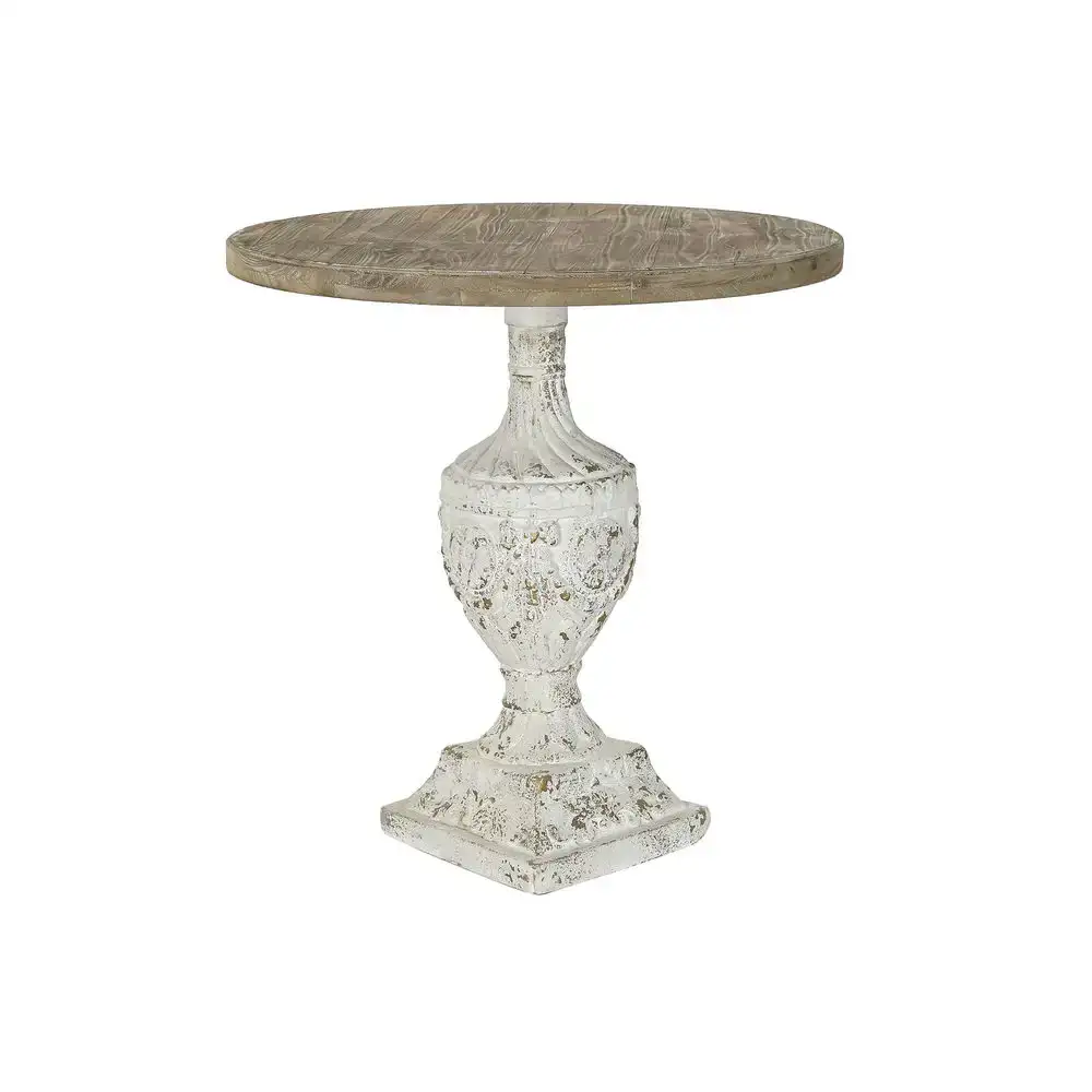 Table d appoint dkd home decor 76 x 76 x 80 cm sapin marron blanc_1289. Bienvenue chez DIAYTAR COTE D'IVOIRE - Où Choisir est un Voyage. Plongez dans notre plateforme en ligne pour trouver des produits qui ajoutent de la couleur et de la texture à votre quotidien.
