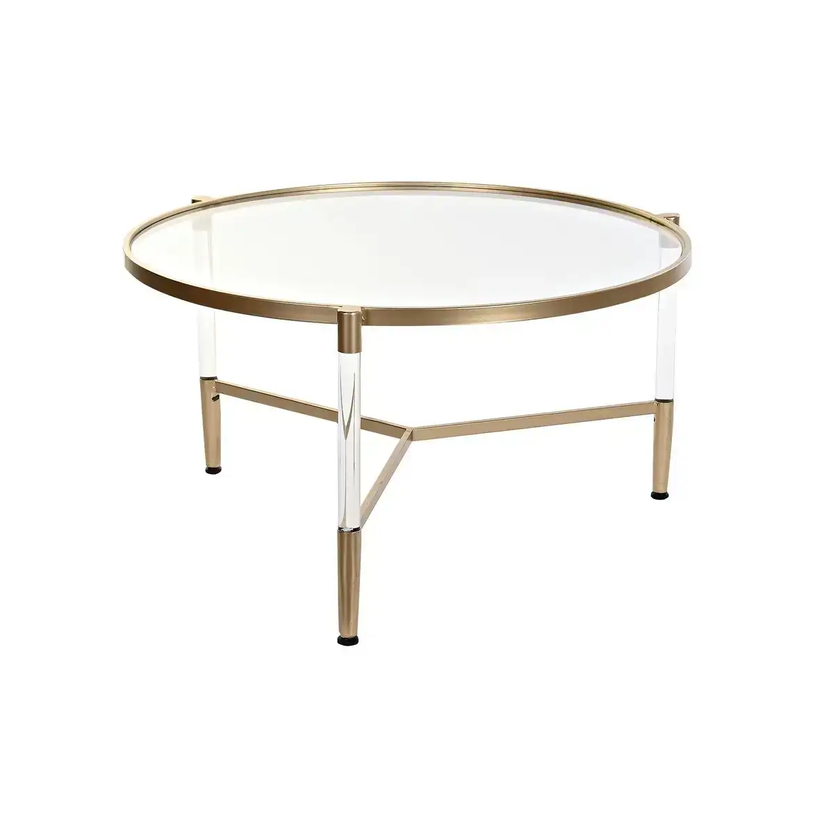 Table d appoint dkd home decor 87 x 87 x 50 cm dore metal transparent acrylique glamour_5366. DIAYTAR COTE D'IVOIRE - Où Chaque Produit est une Promesse de Qualité. Explorez notre boutique en ligne et choisissez des produits qui répondent à vos exigences élevées.