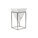 Table d appoint dkd home decor blanc argente metal marbre 36 x 36 x 60 cm_3652. DIAYTAR COTE D'IVOIRE - Votre Destination Shopping Incontournable. Parcourez nos rayons virtuels et trouvez des articles qui répondent à tous vos besoins, du quotidien à l'exceptionnel.